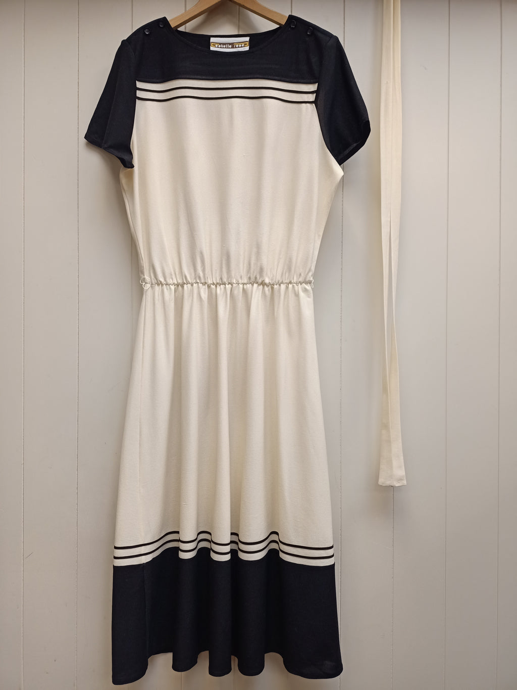 Vintage Estelle Rose Colour Block Dress