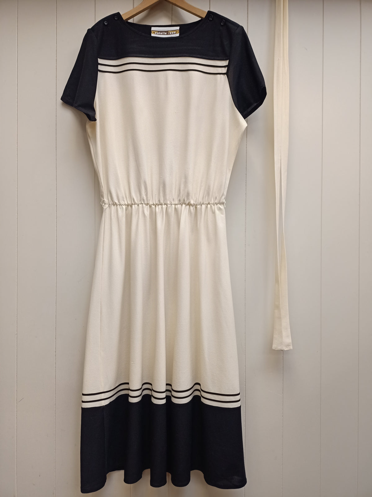 Vintage Estelle Rose Colour Block Dress