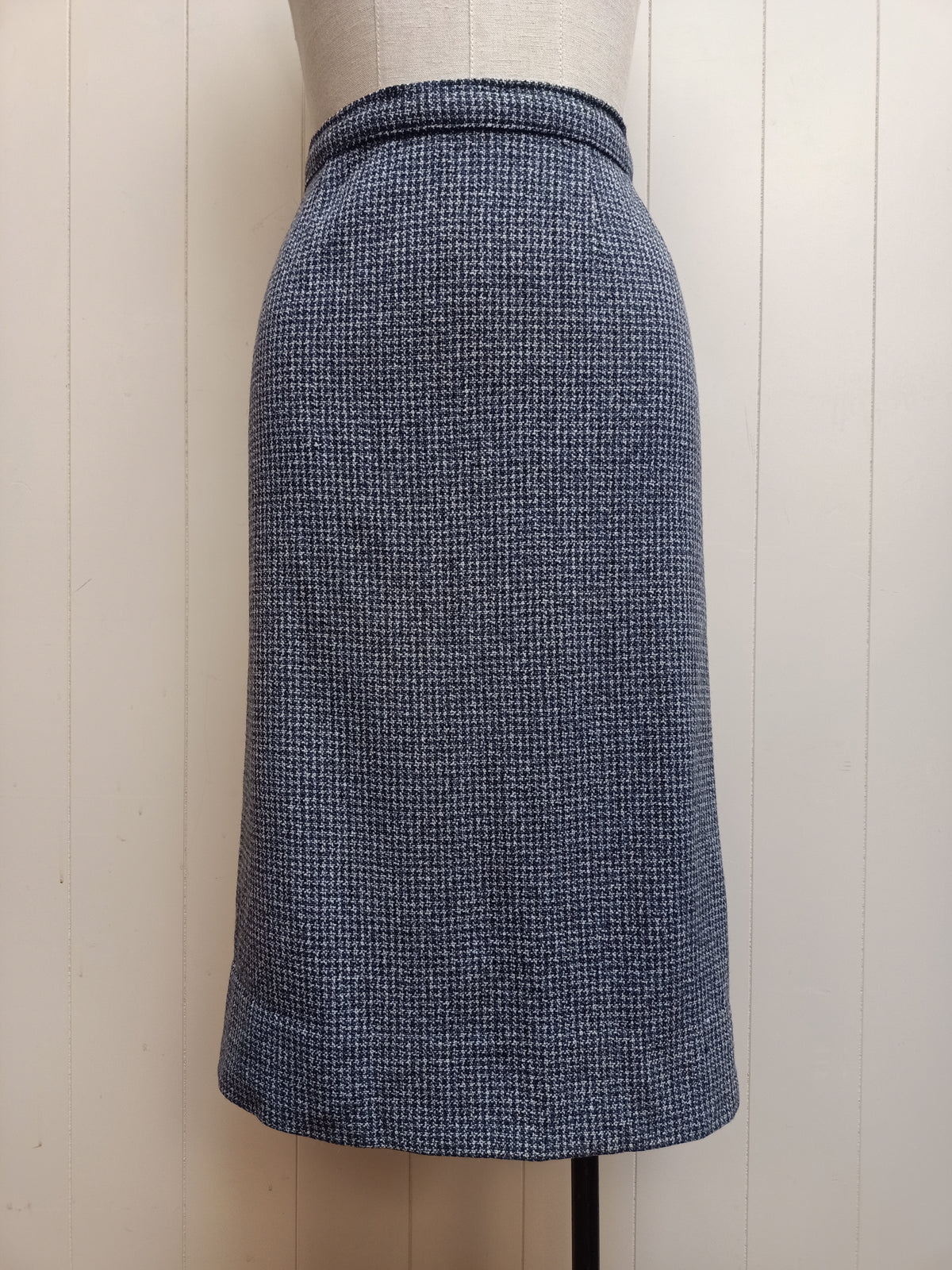 Vintage Tweed Herringbone Skirt