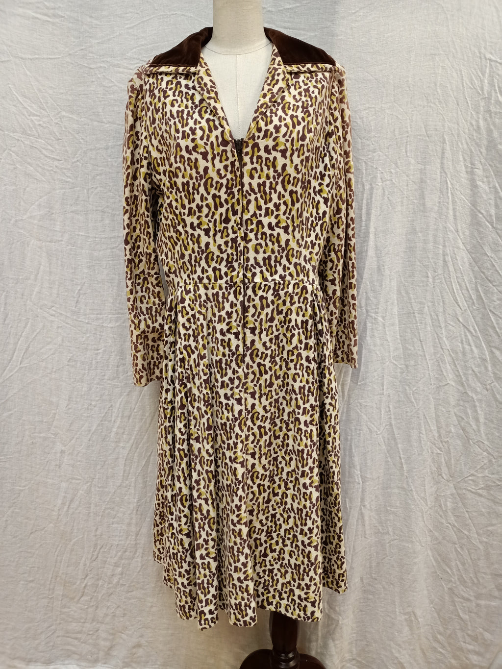 Vintage Leopard Print Dress