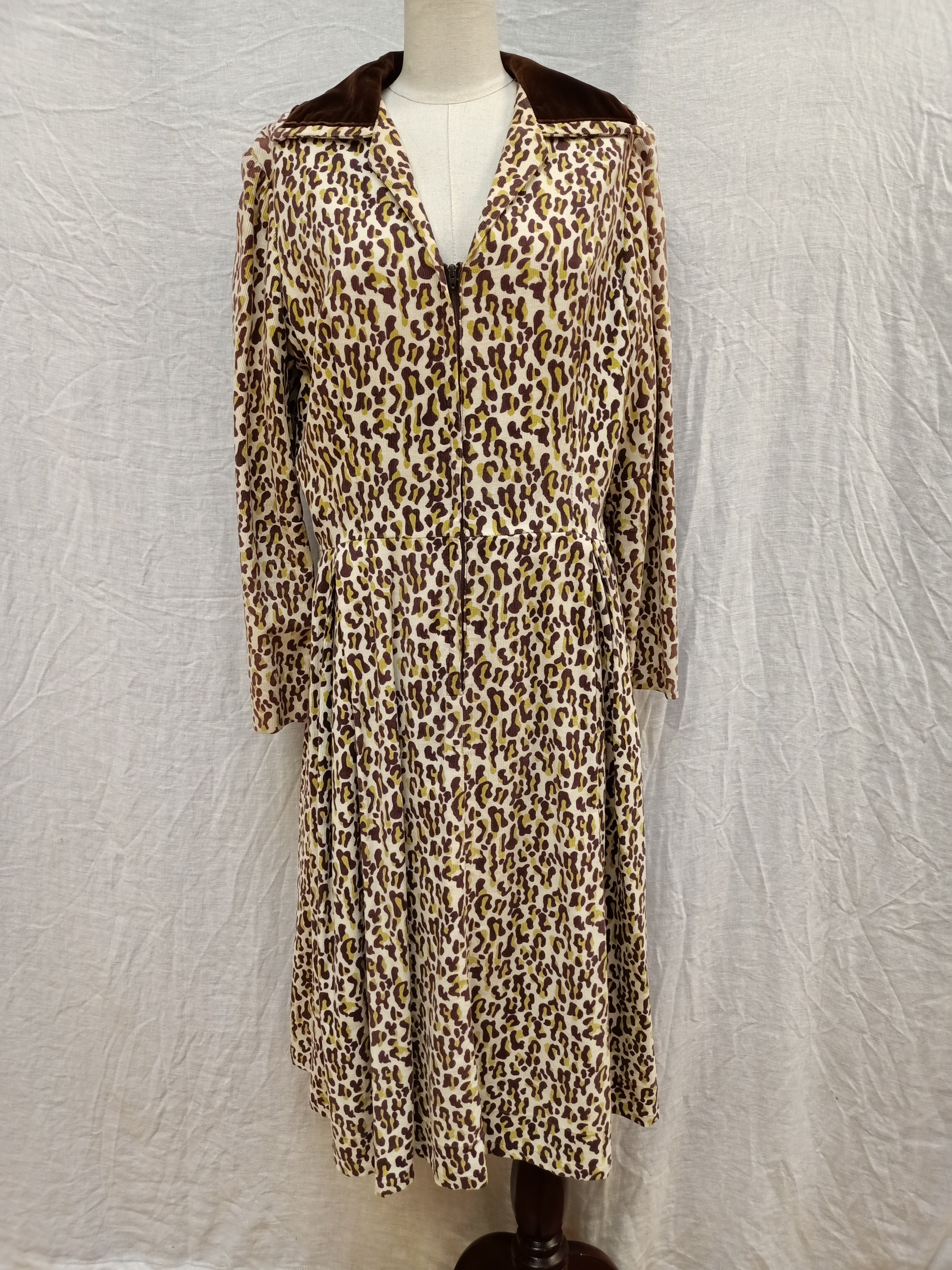Vintage Leopard Print Dress
