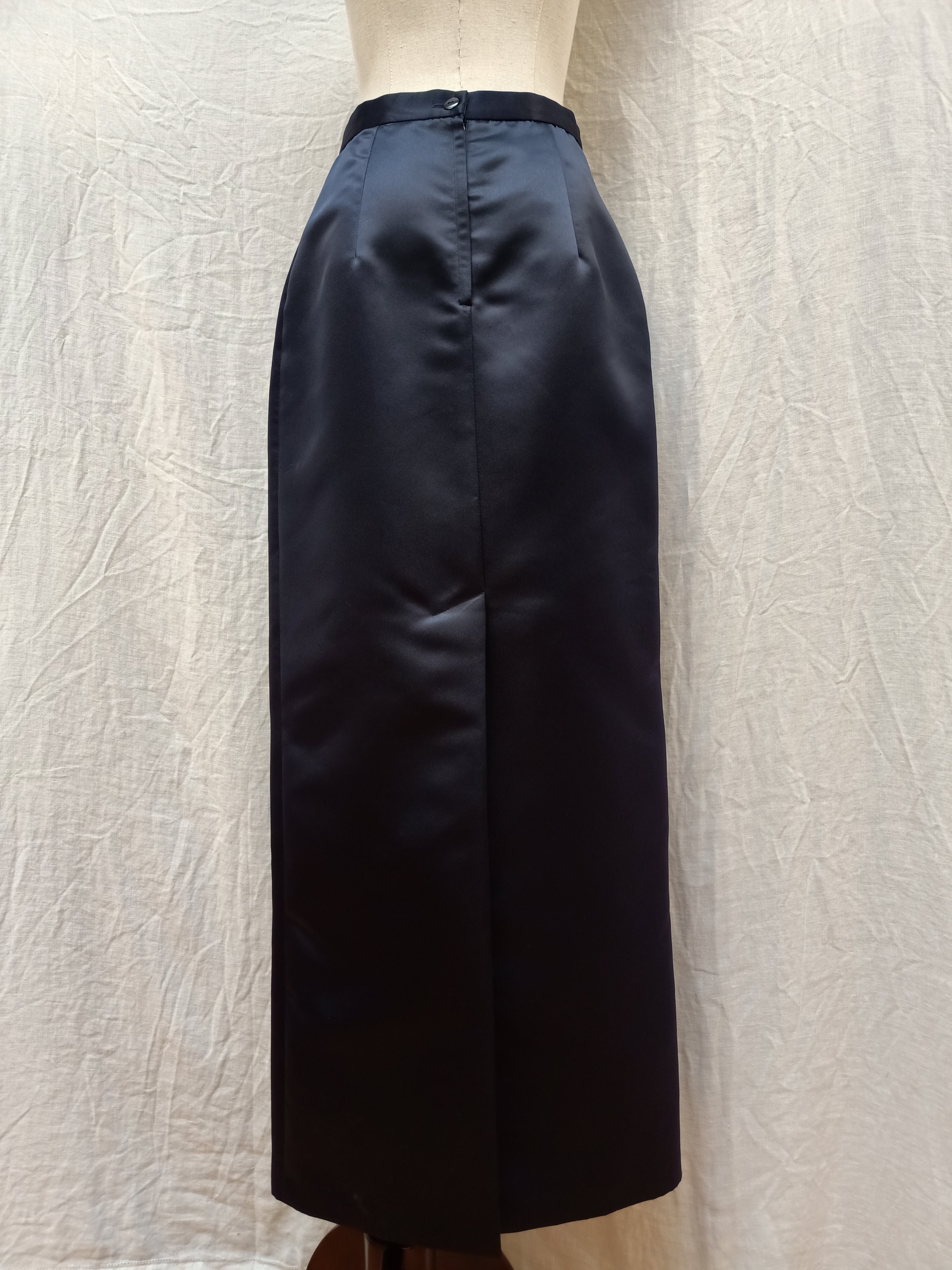 K Separates Navy Satin Skirt