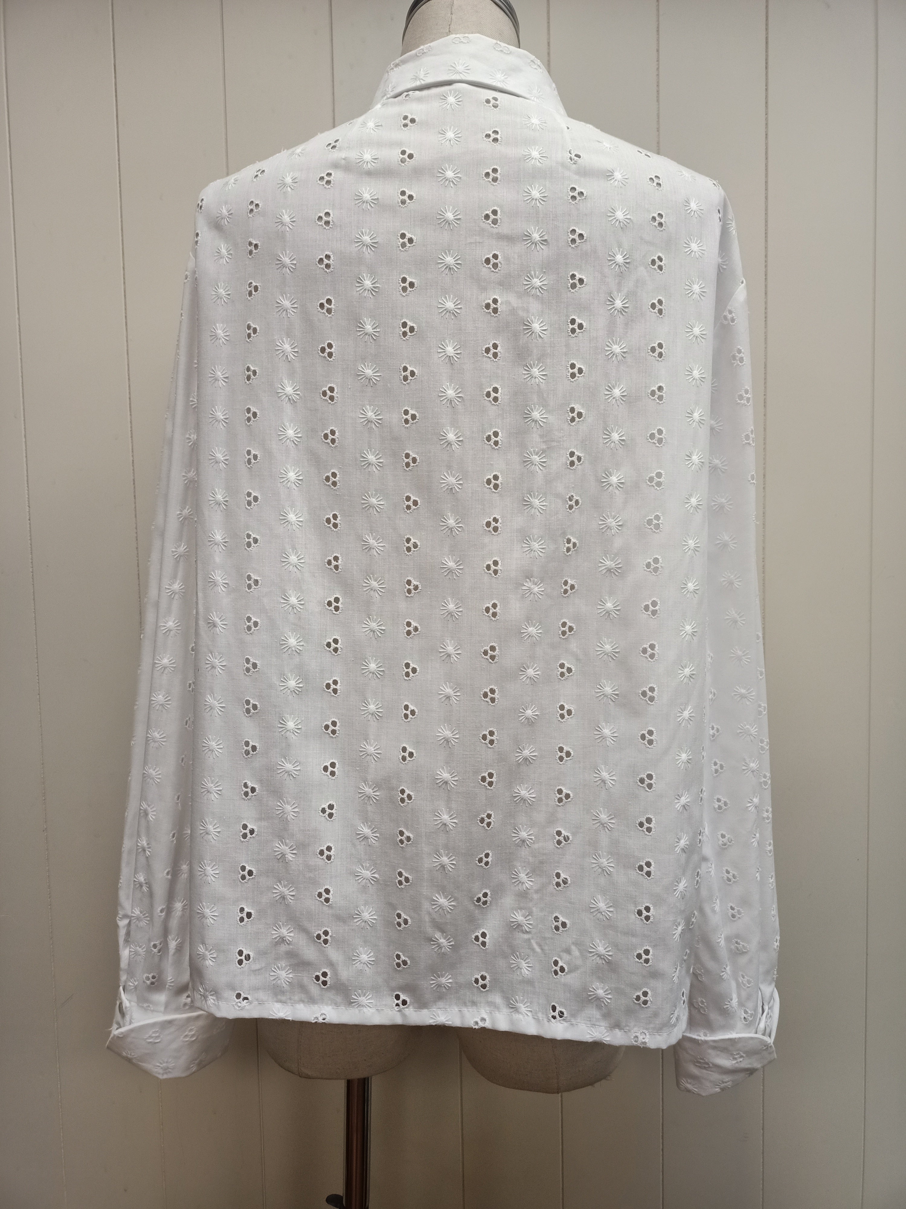Vintage Broderie Anglaise Ruffle Shirt