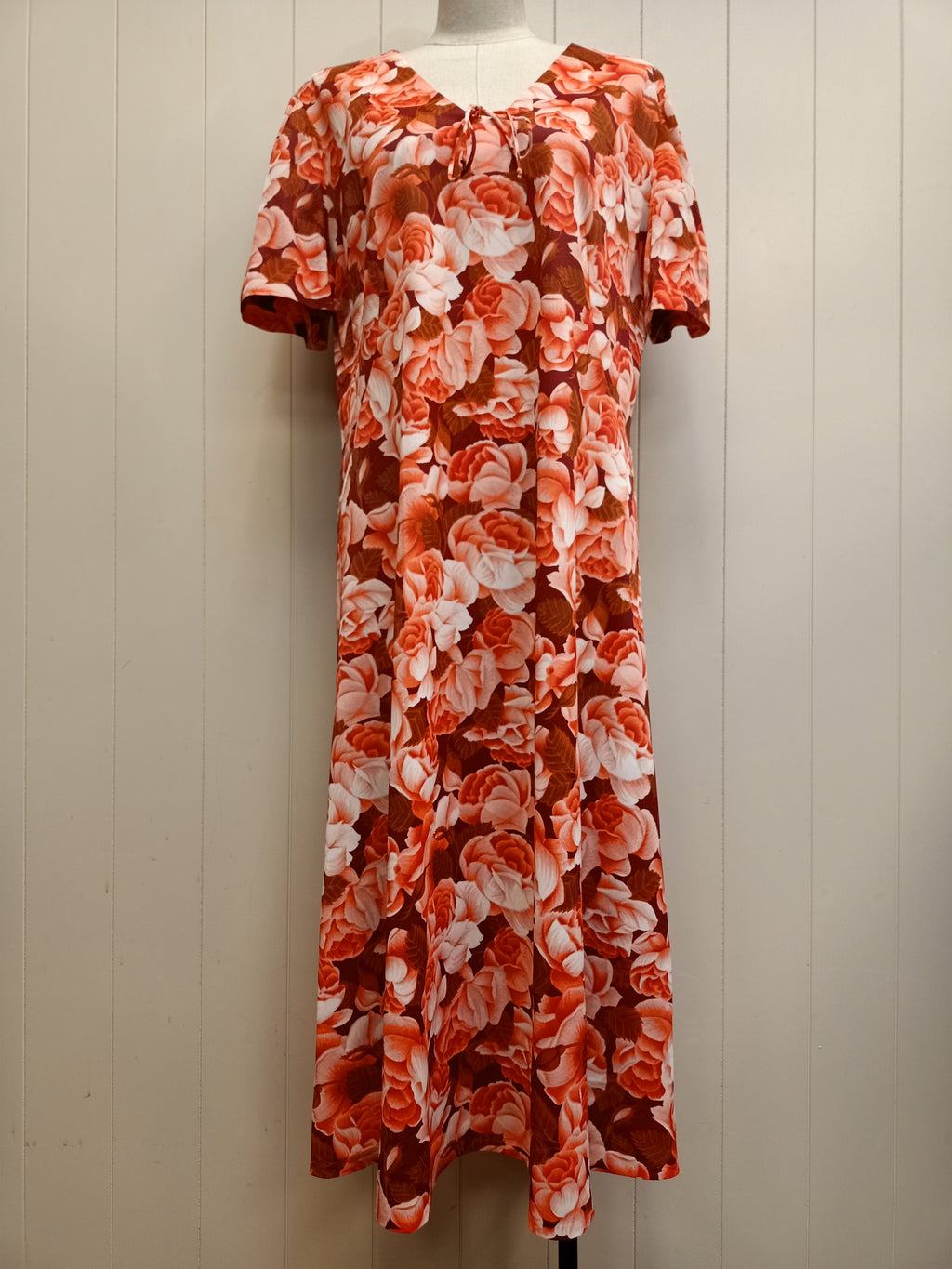 Vintage Terracotta Rose Dress