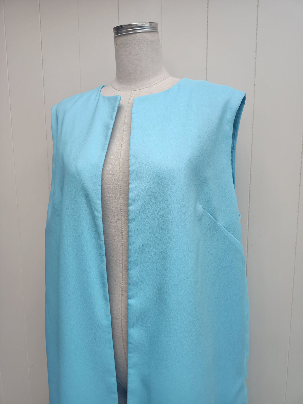 Vintage Al Darni Baby Blue Longline Vest