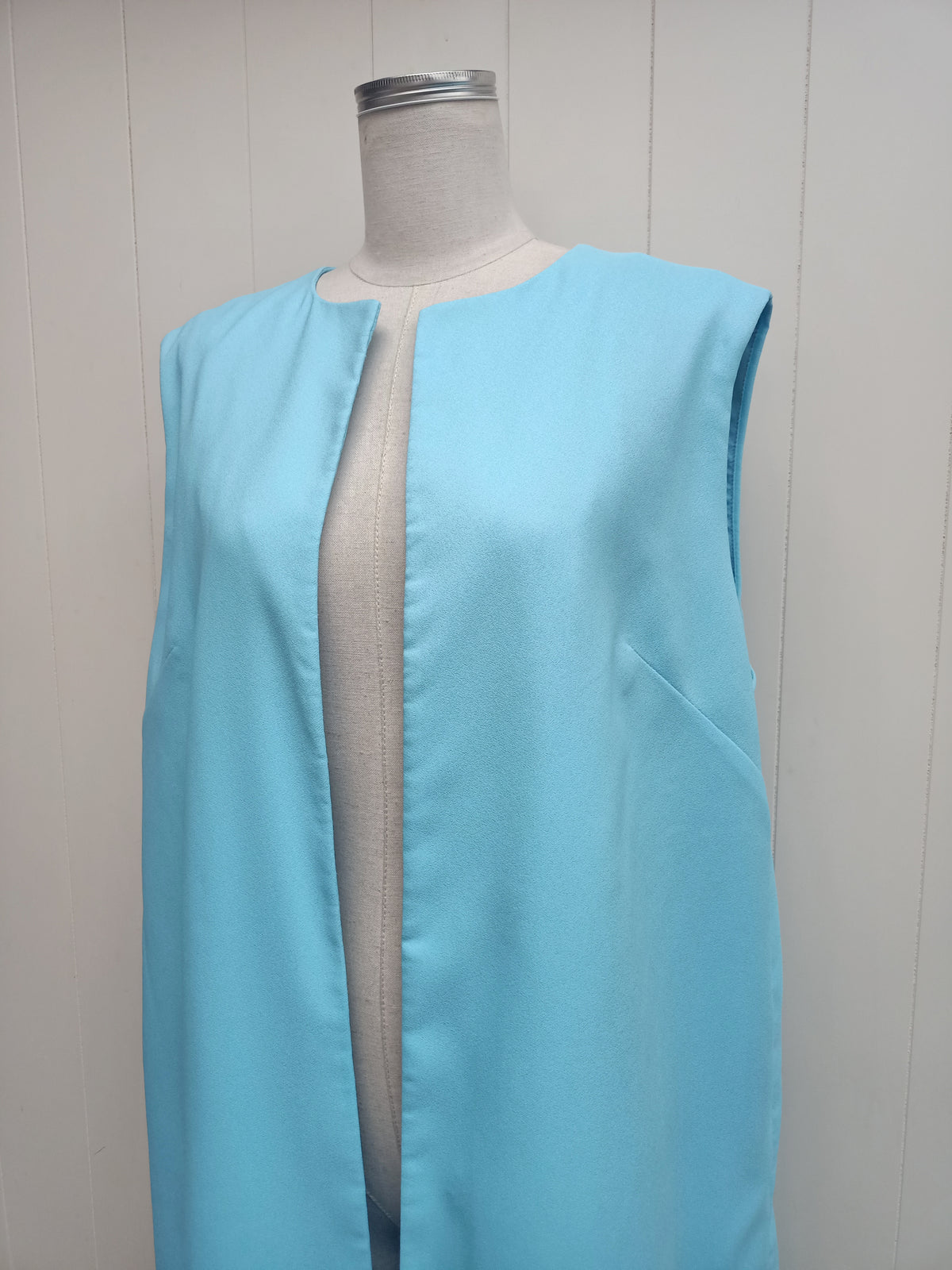 Vintage Al Darni Baby Blue Longline Vest