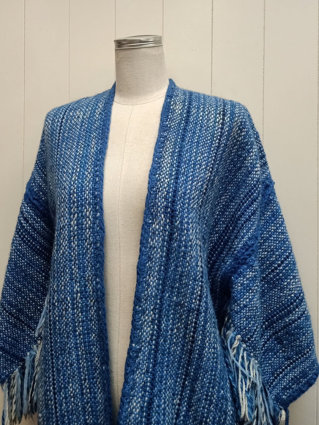 Vintage Blue Yarn Weave Jacket