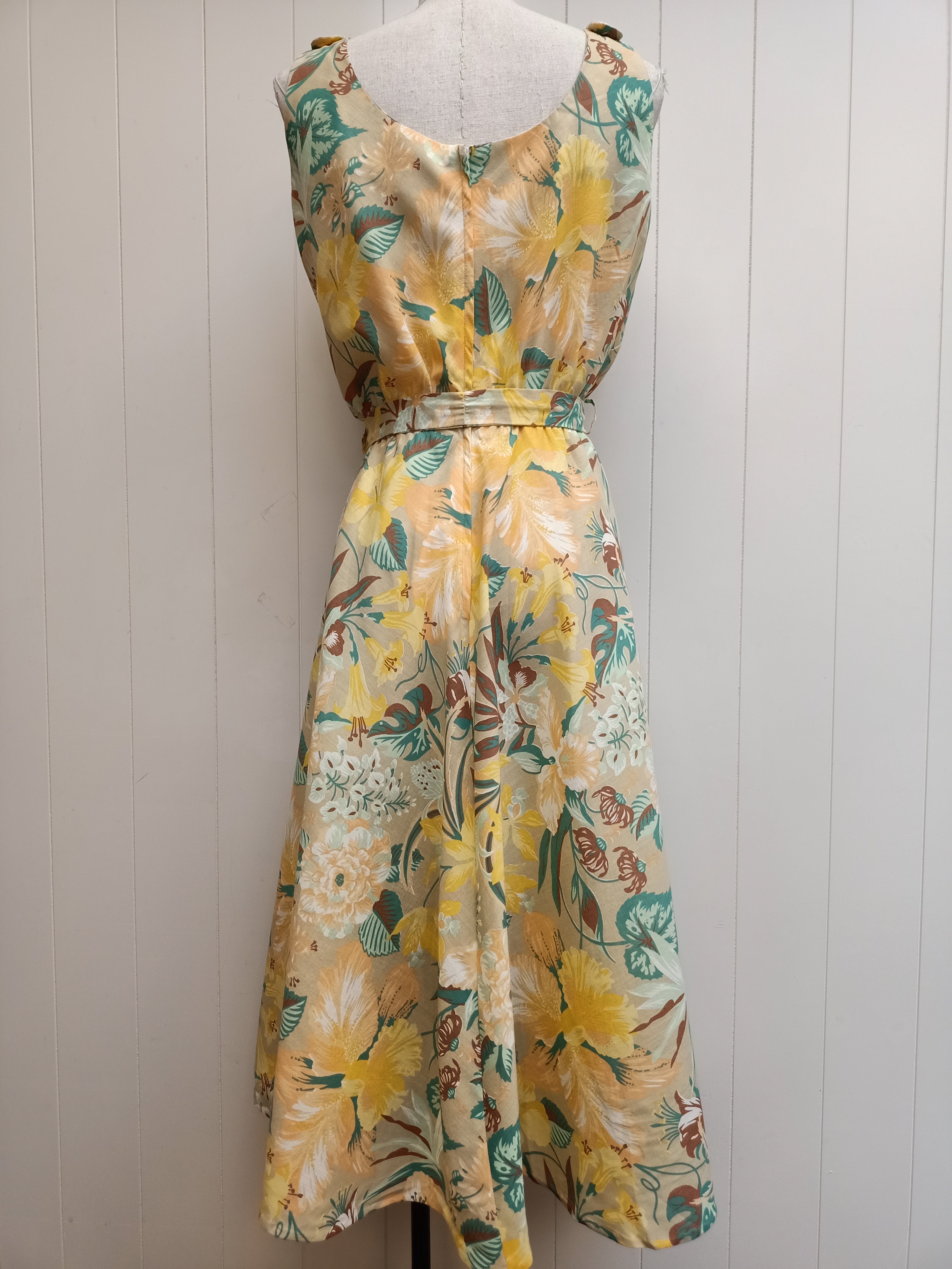 Vintage Sun Rigger Floral Dress
