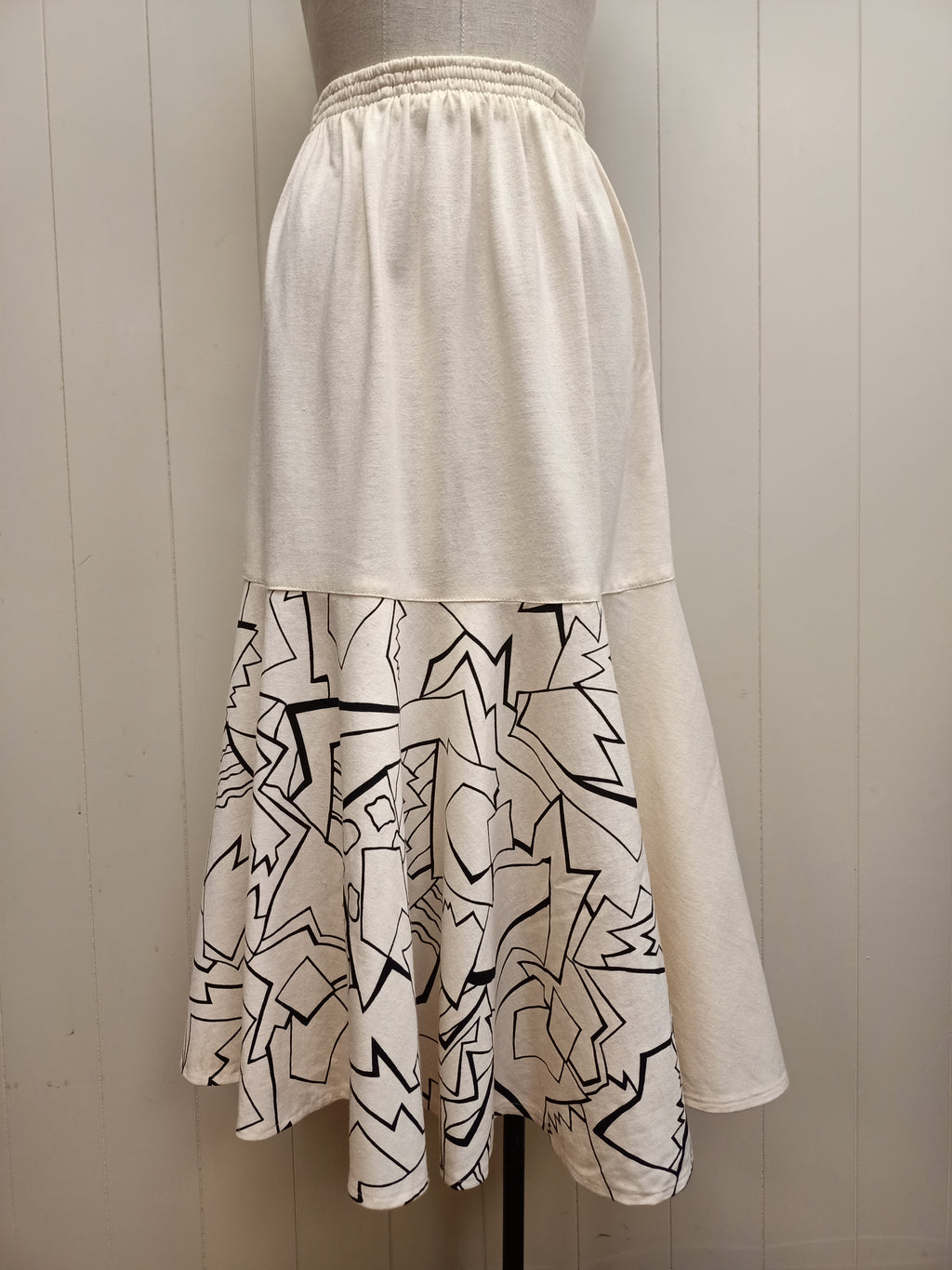 Vintage Abstract Flounce Skirt