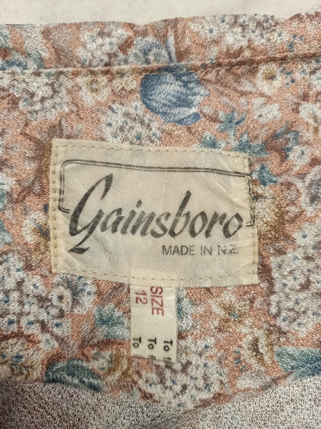 Vintage Gainsboro Floral Sheen Dress