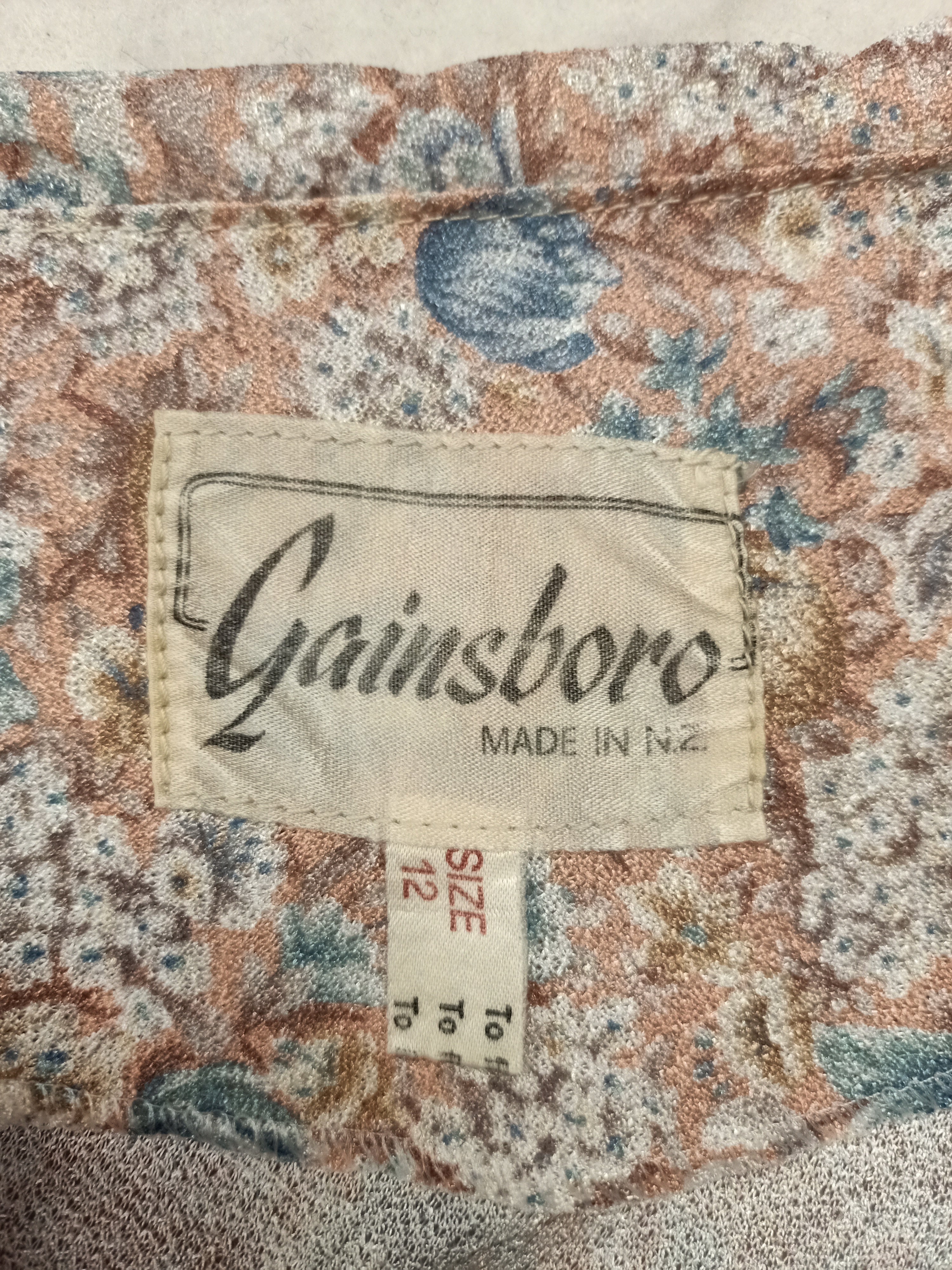 Vintage Gainsboro Floral Sheen Dress