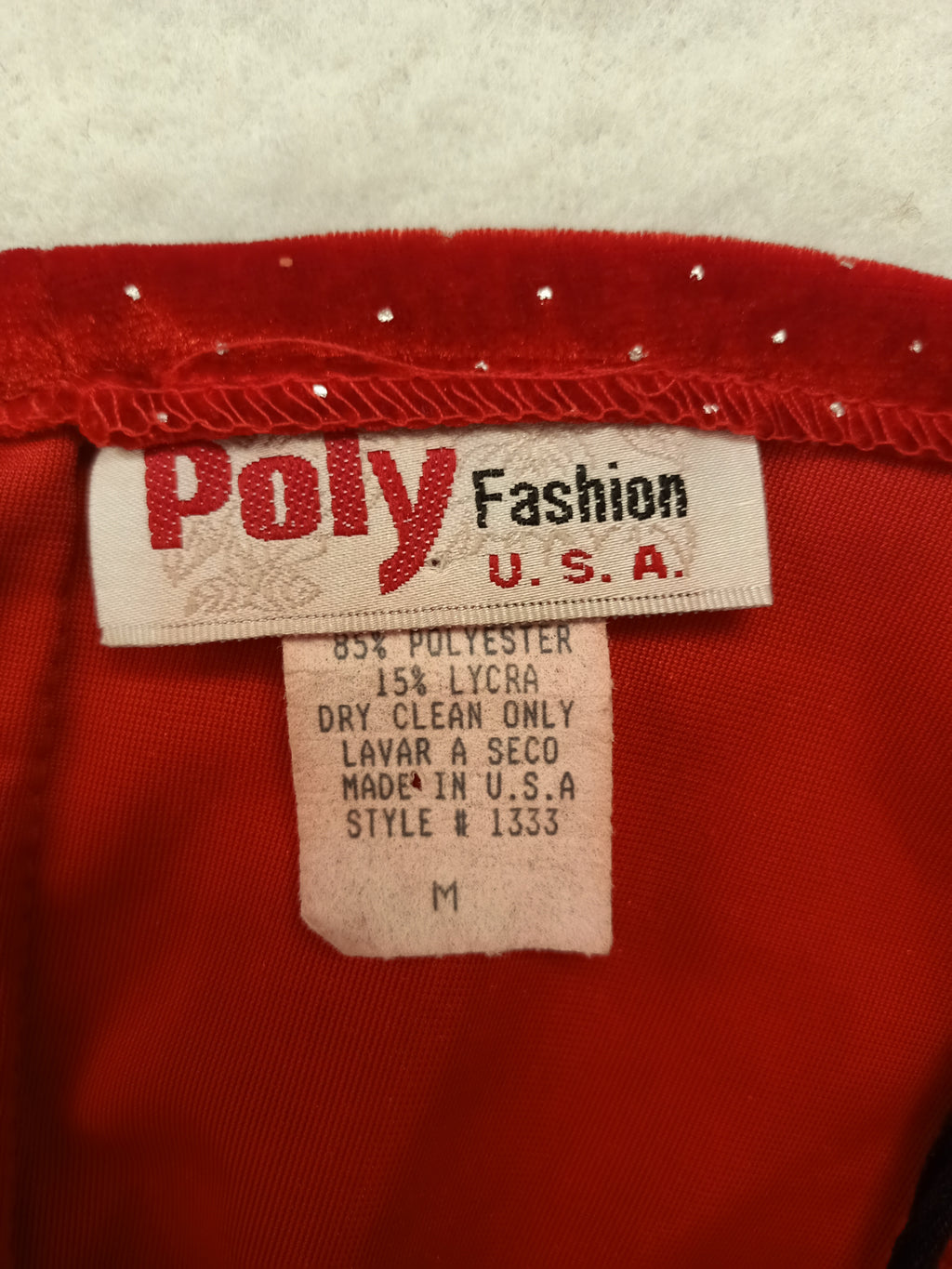 Poly Fashion U.S.A. Red Velvet Dress