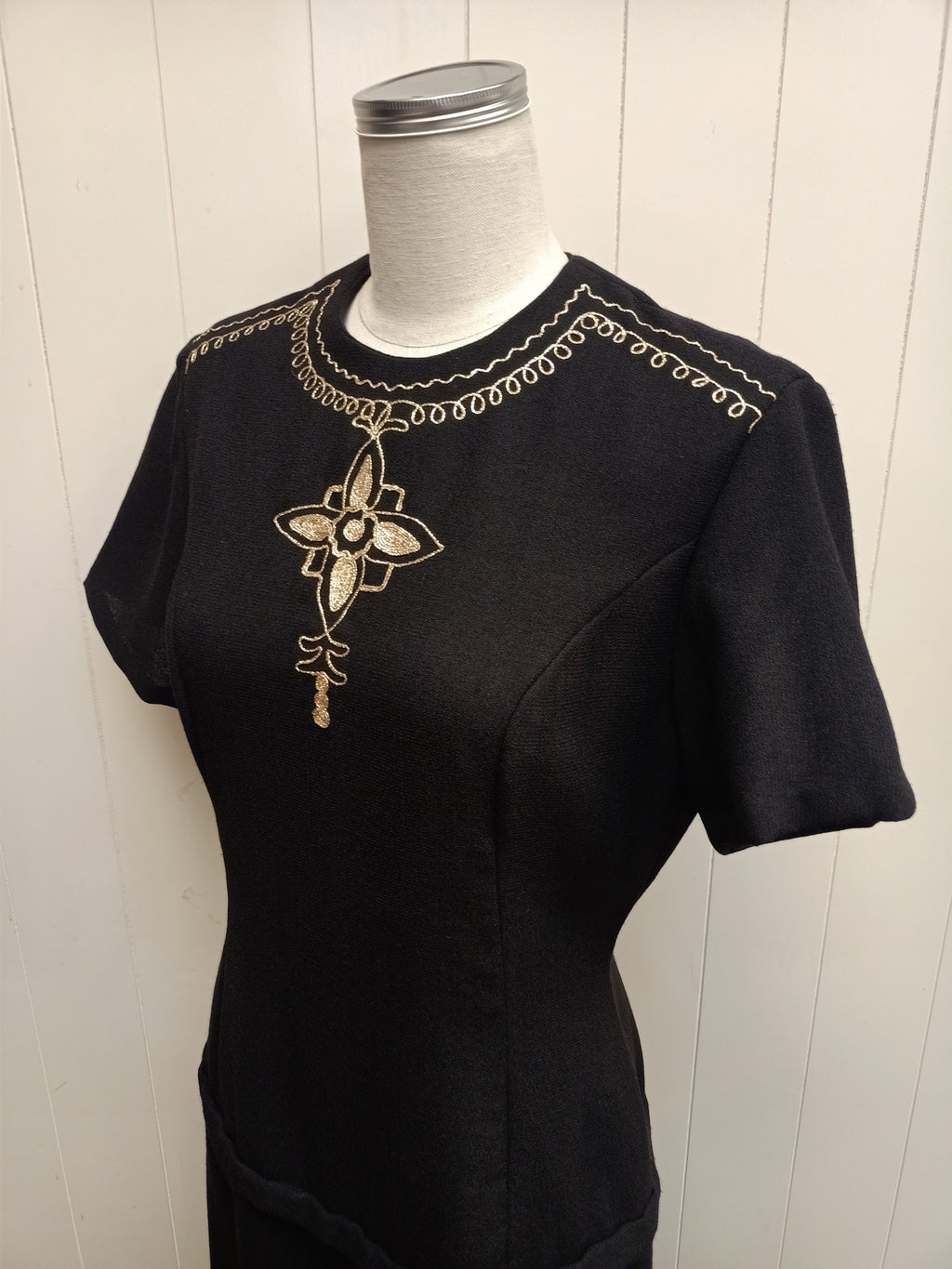 Mona Crawford Gold Trim Dress