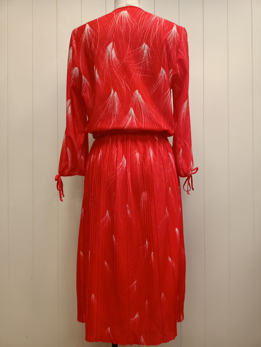 Vintage Osti Abstract Feather Dress