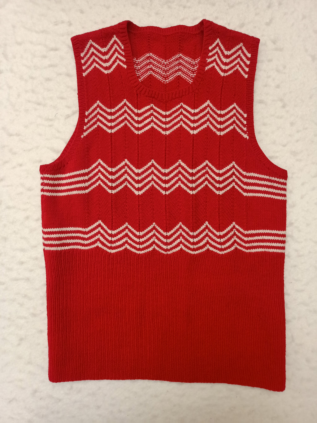 Vintage Chevron Knit Vest