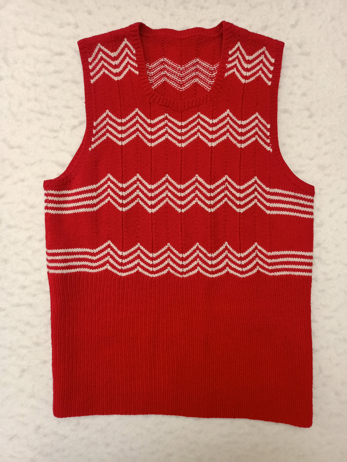 Vintage Chevron Knit Vest