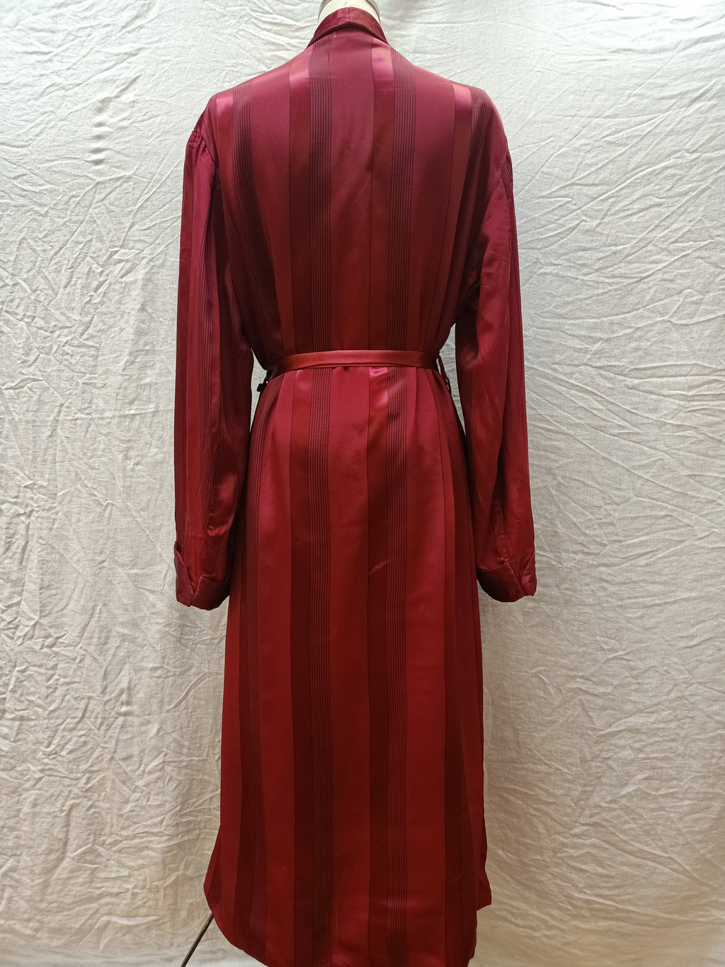 Vintage Striped Satin Robe