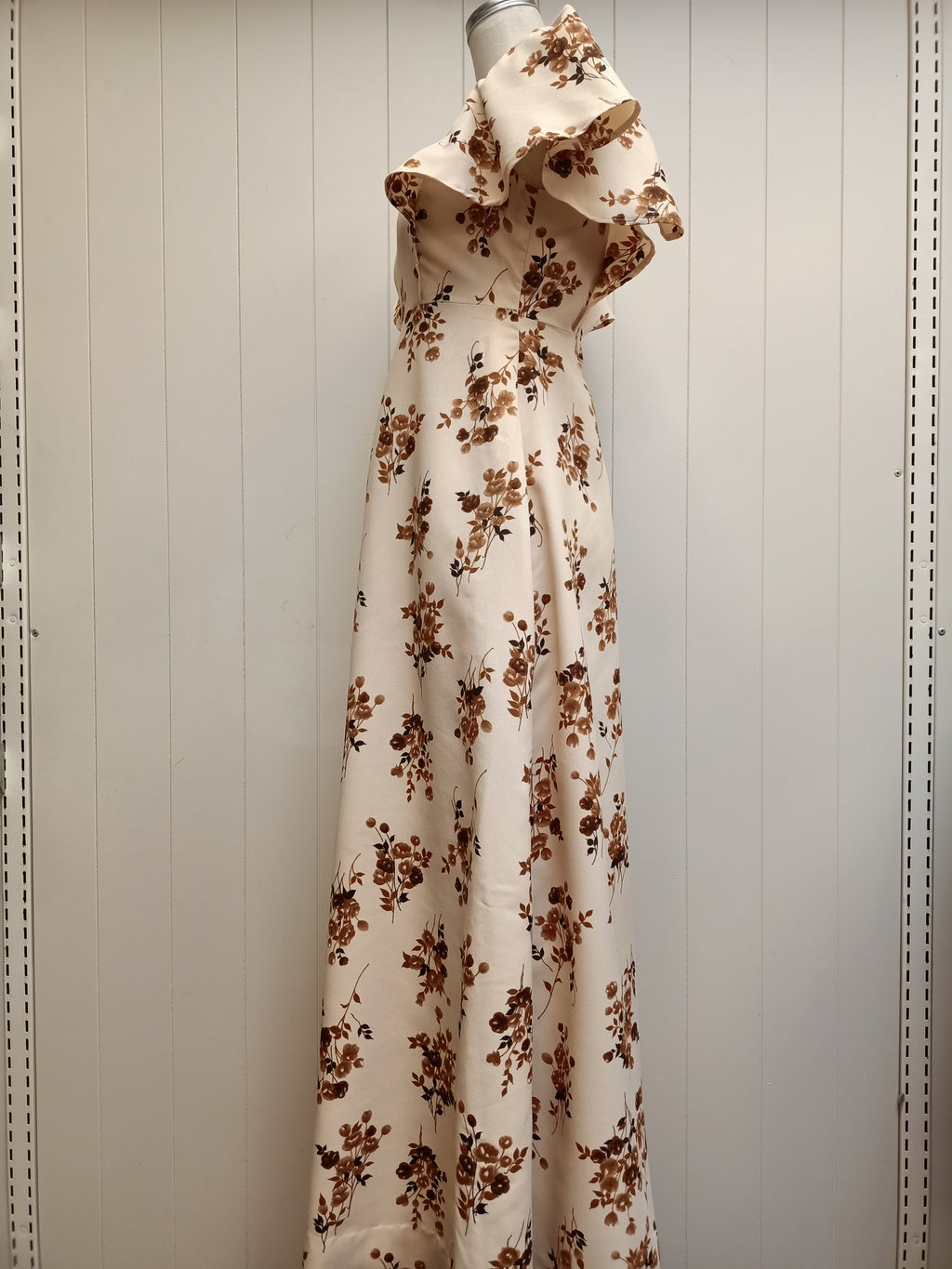 Vintage Cream Floral Dress