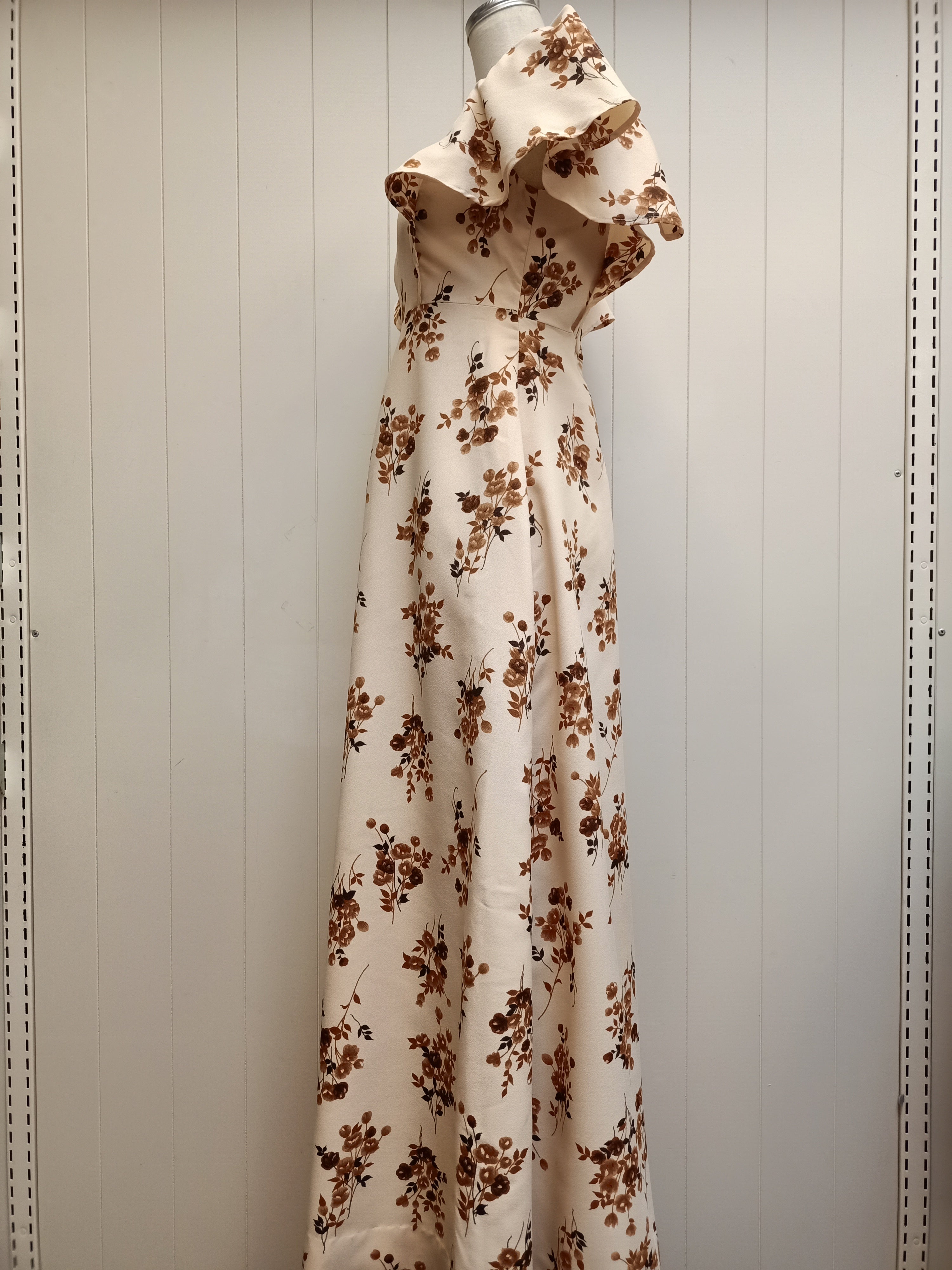 Vintage Cream Floral Dress