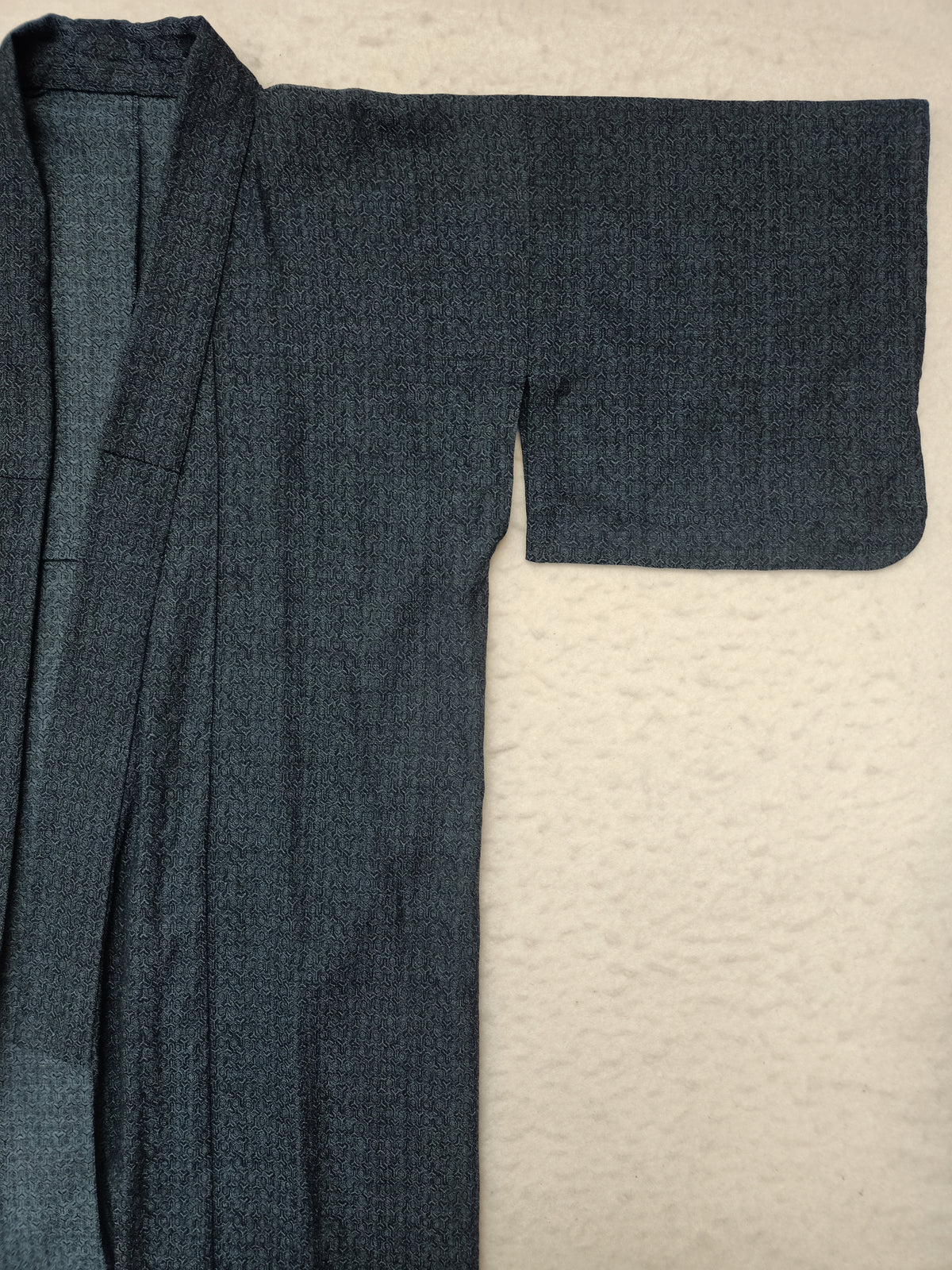 Vintage Blue & Black Medallion Kimono