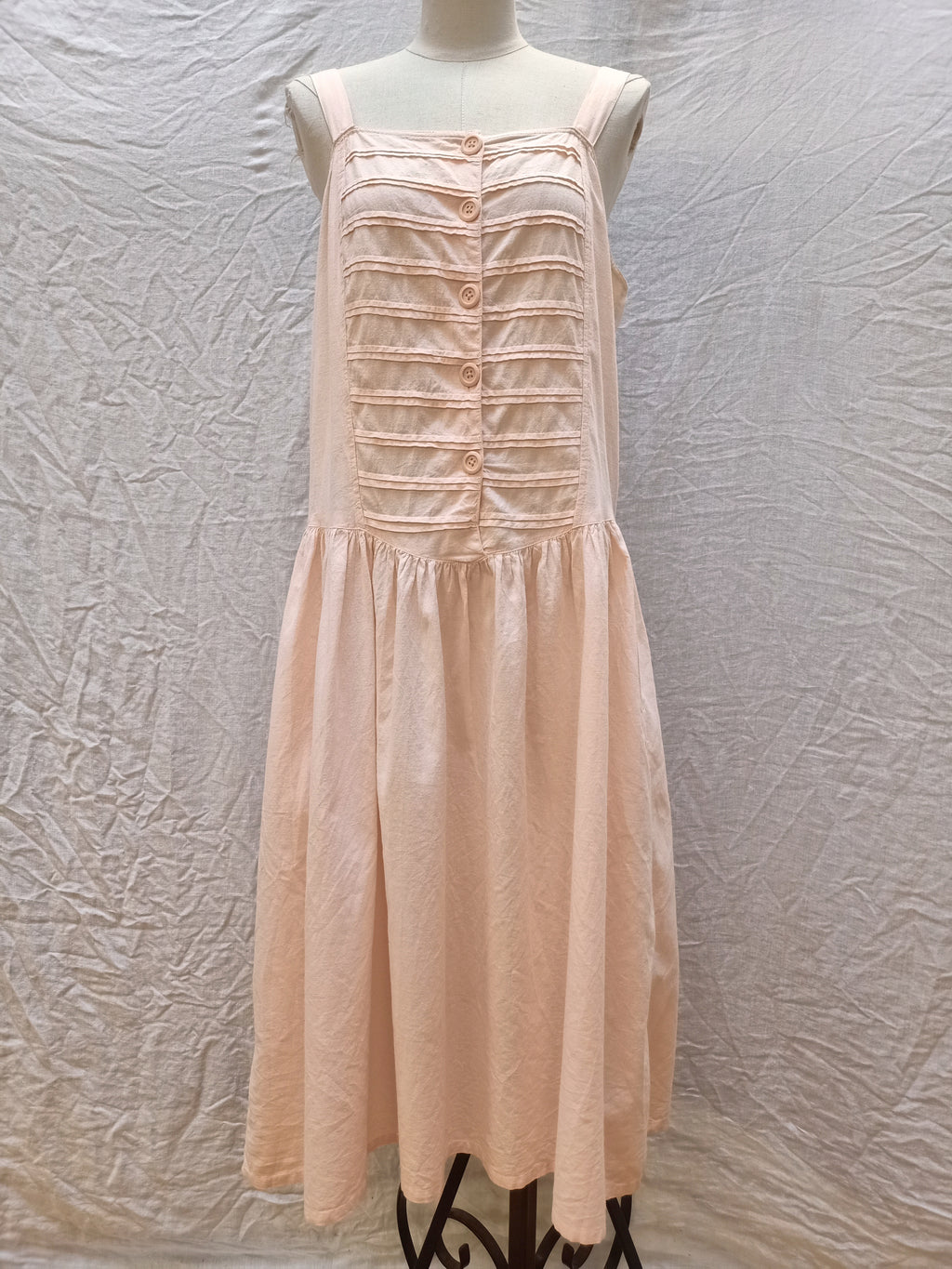 Vintage Peach Cotton Dress
