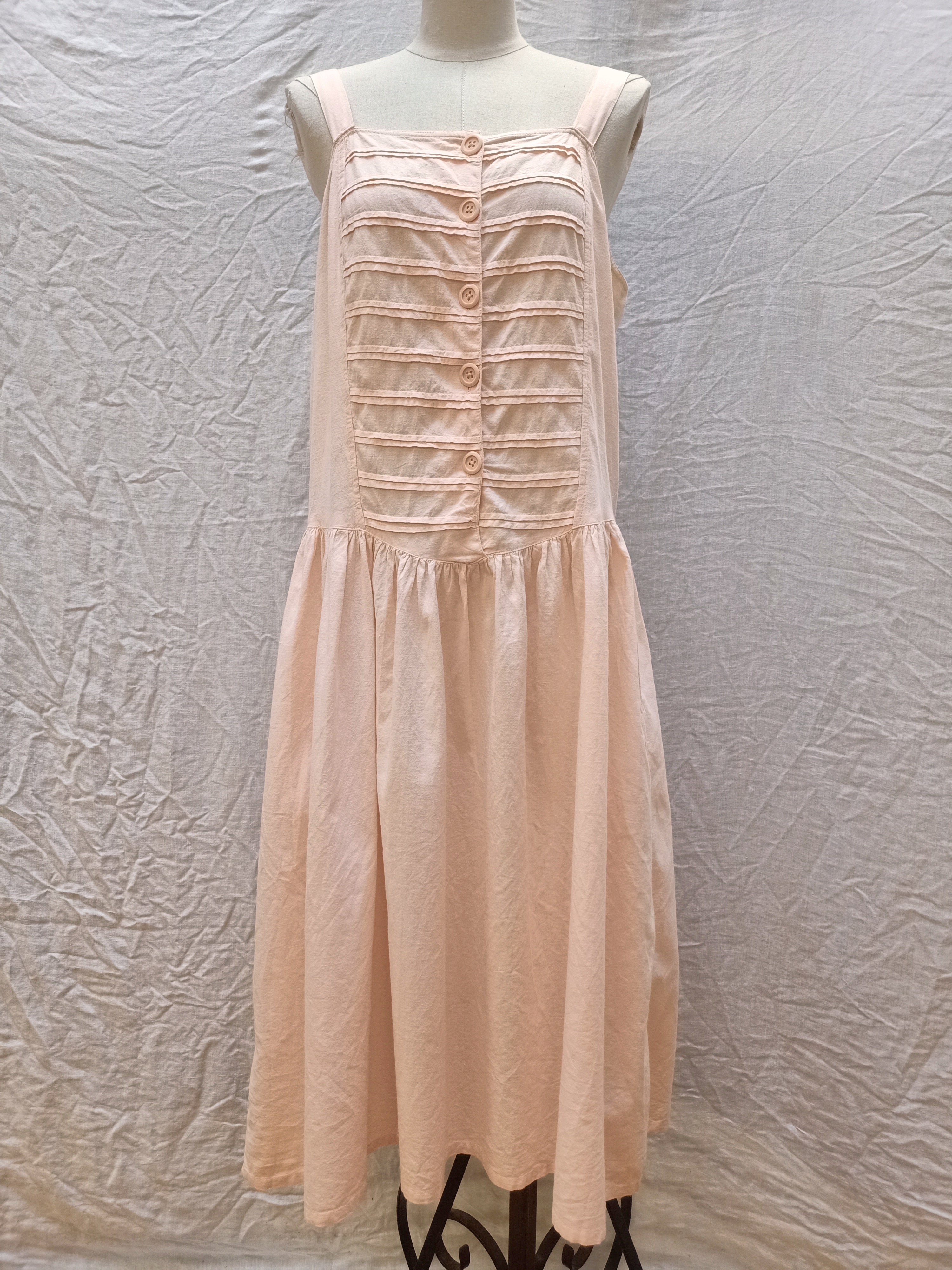 Vintage Peach Cotton Dress