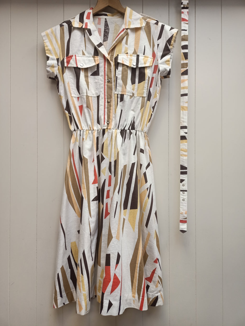 Vintage Abstract Geometric Dress