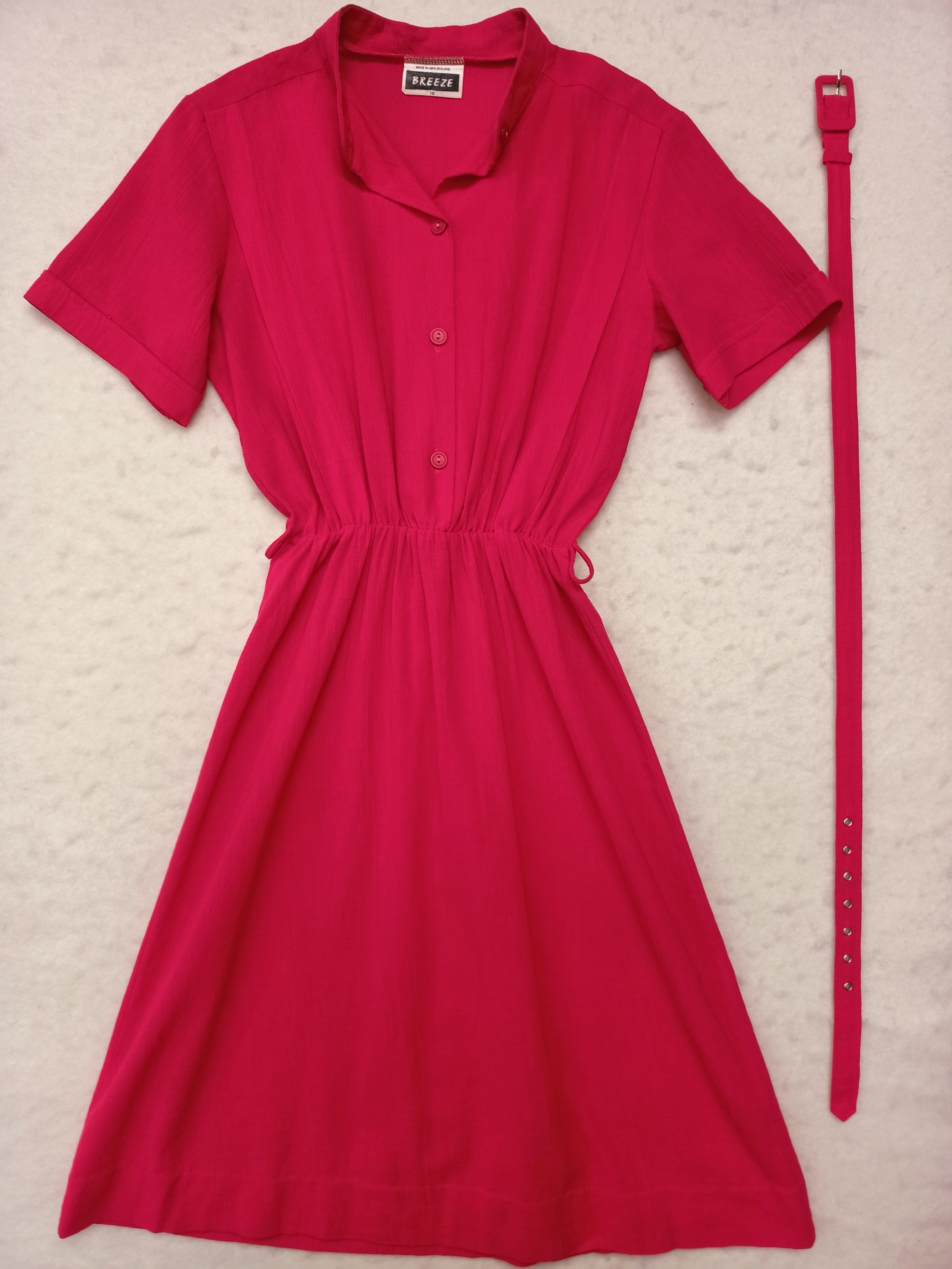 Vintage Breeze Hot Pink Dress