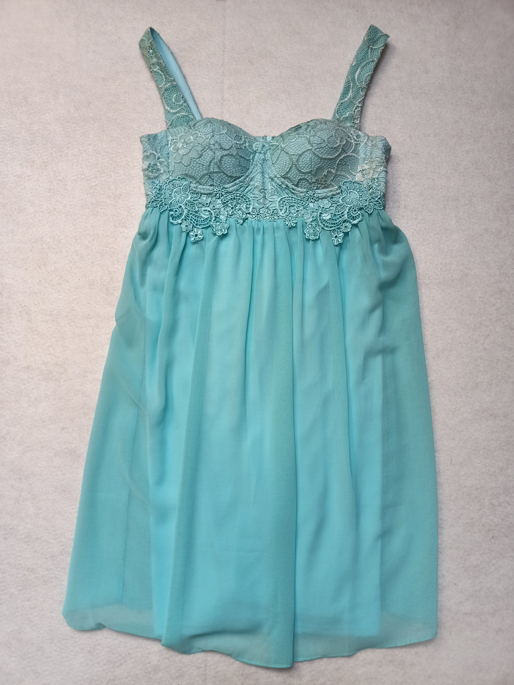 Lace Bust Chiffon Dress