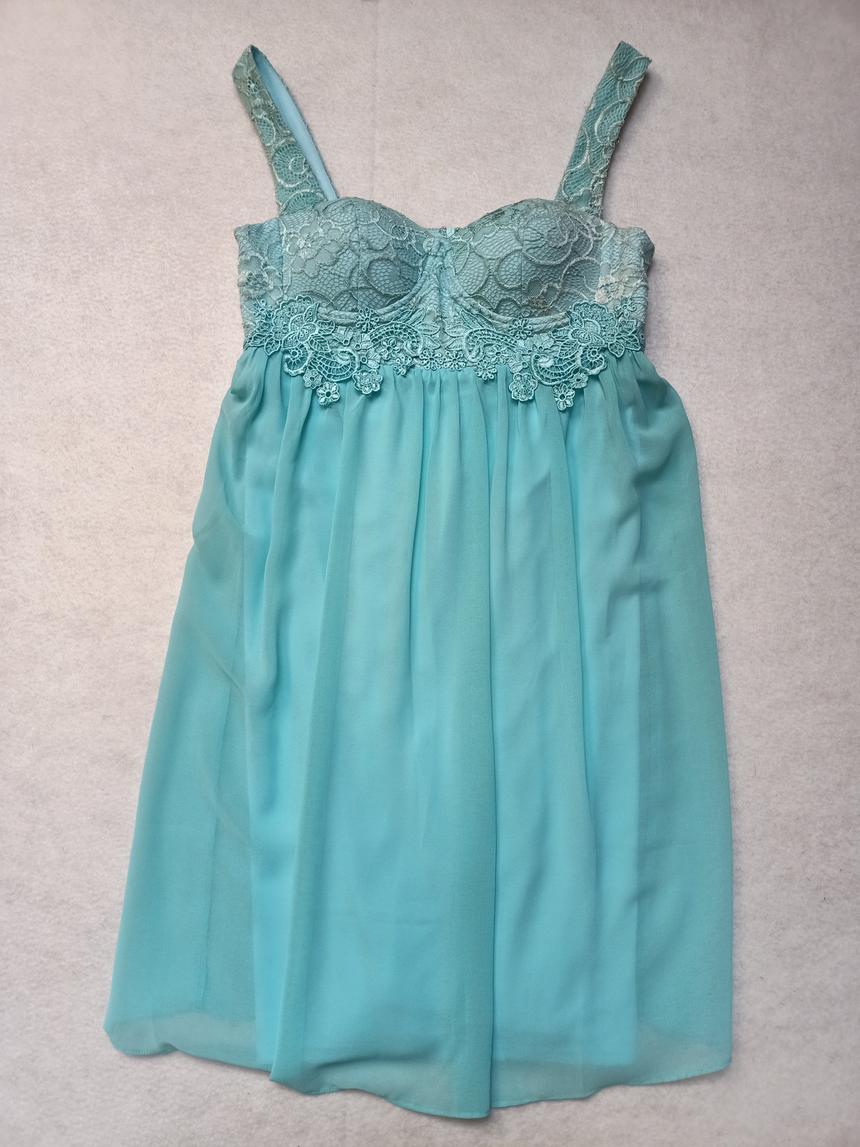Lace Bust Chiffon Dress