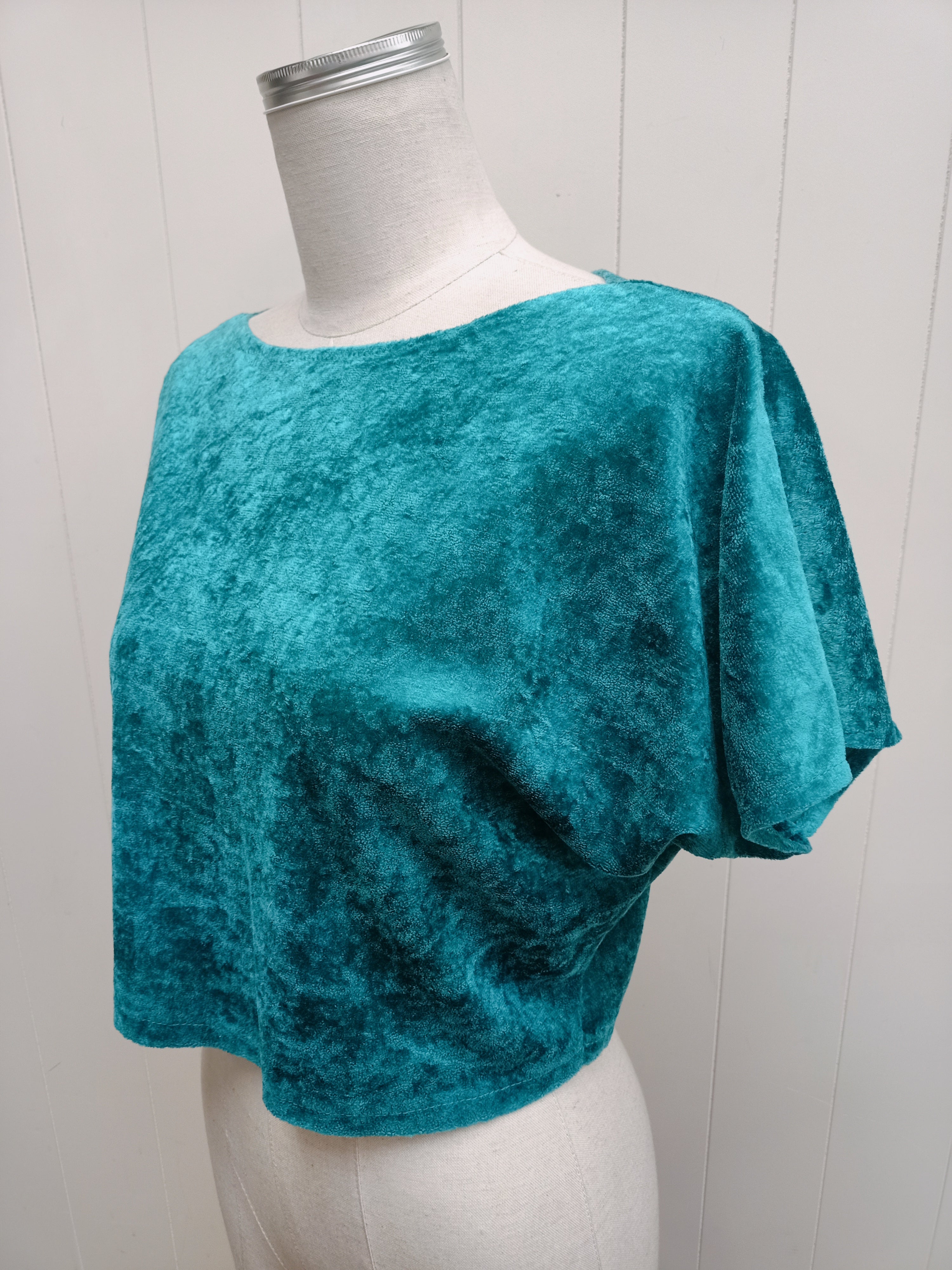 Vintage Teal Velour Shirt