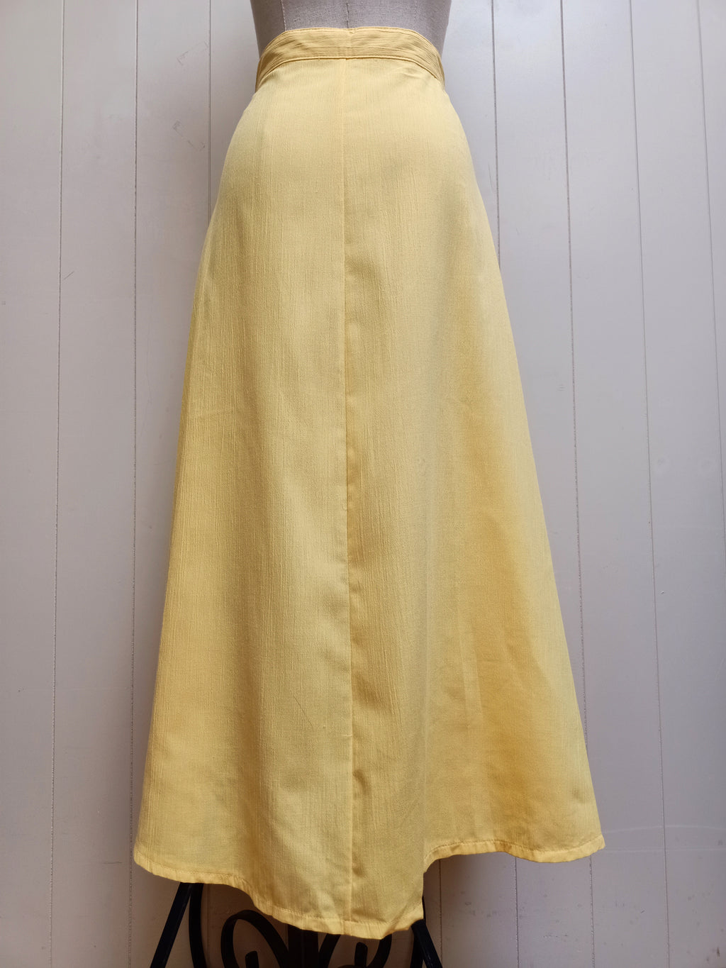 Vintage Yellow Button Up Skirt