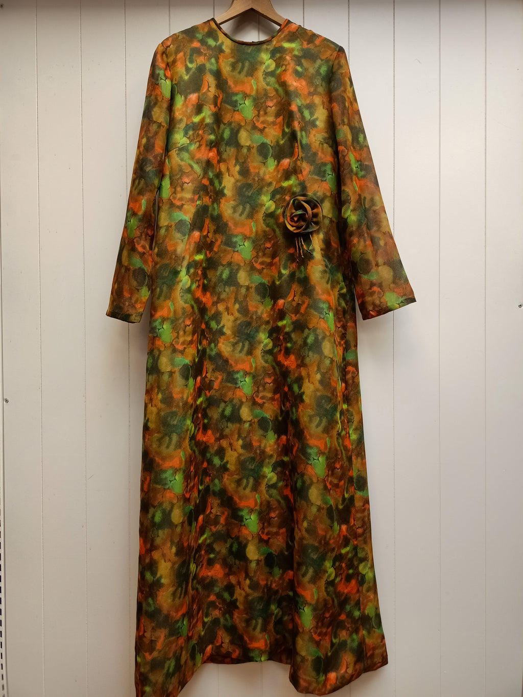 Vintage Camette Bubble Camo Maxi Dress