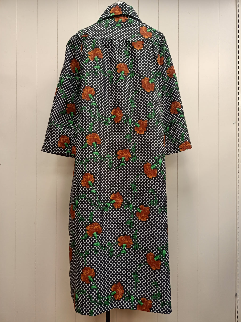 Vintage Carnation Polka Dot Dress
