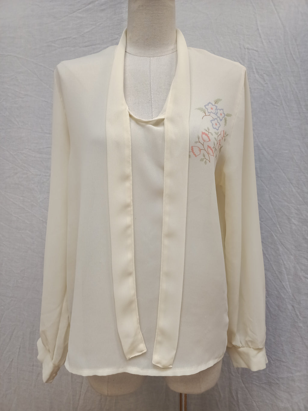 Vintage Cream Flower Shirt