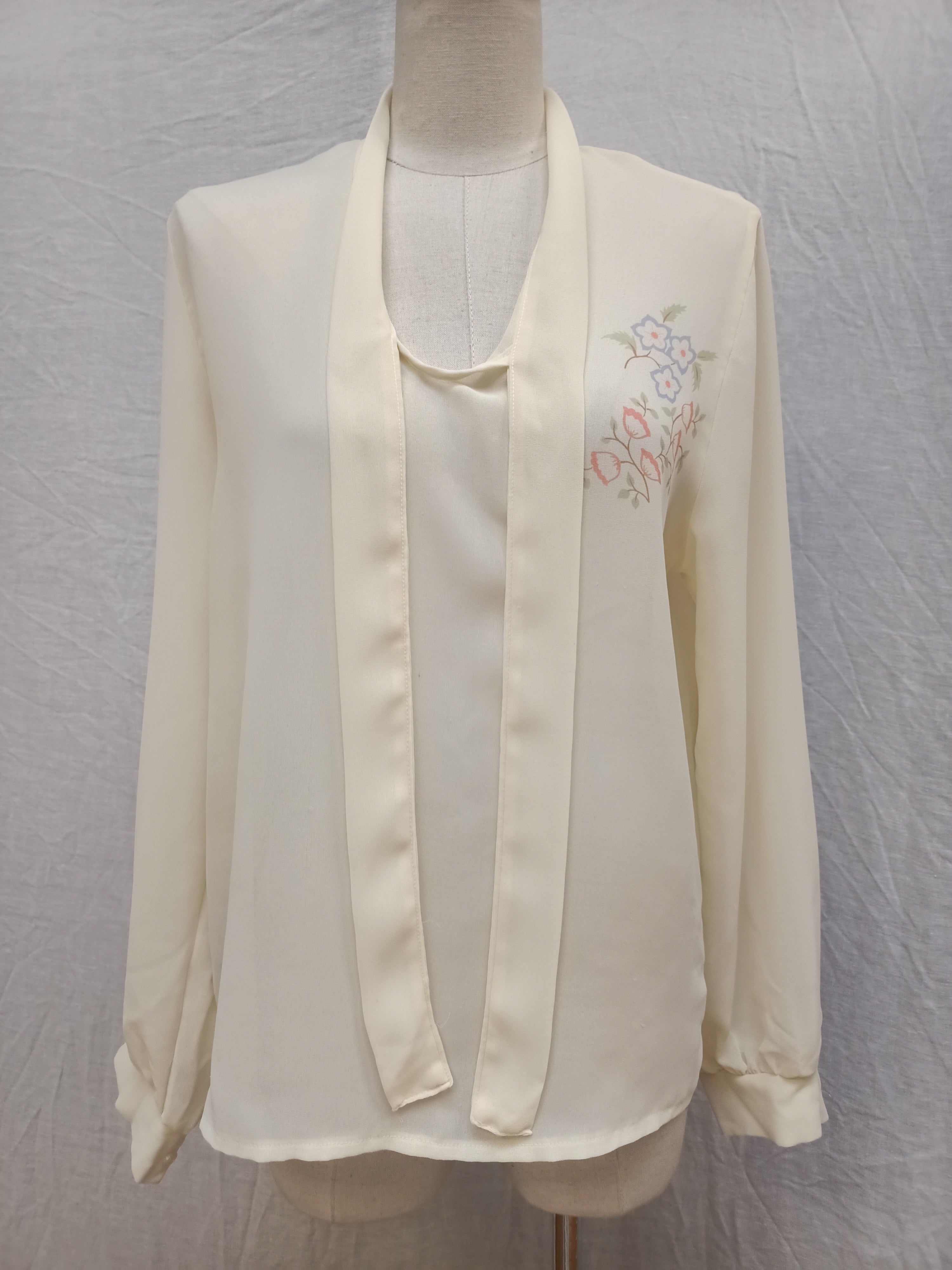 Vintage Cream Flower Shirt