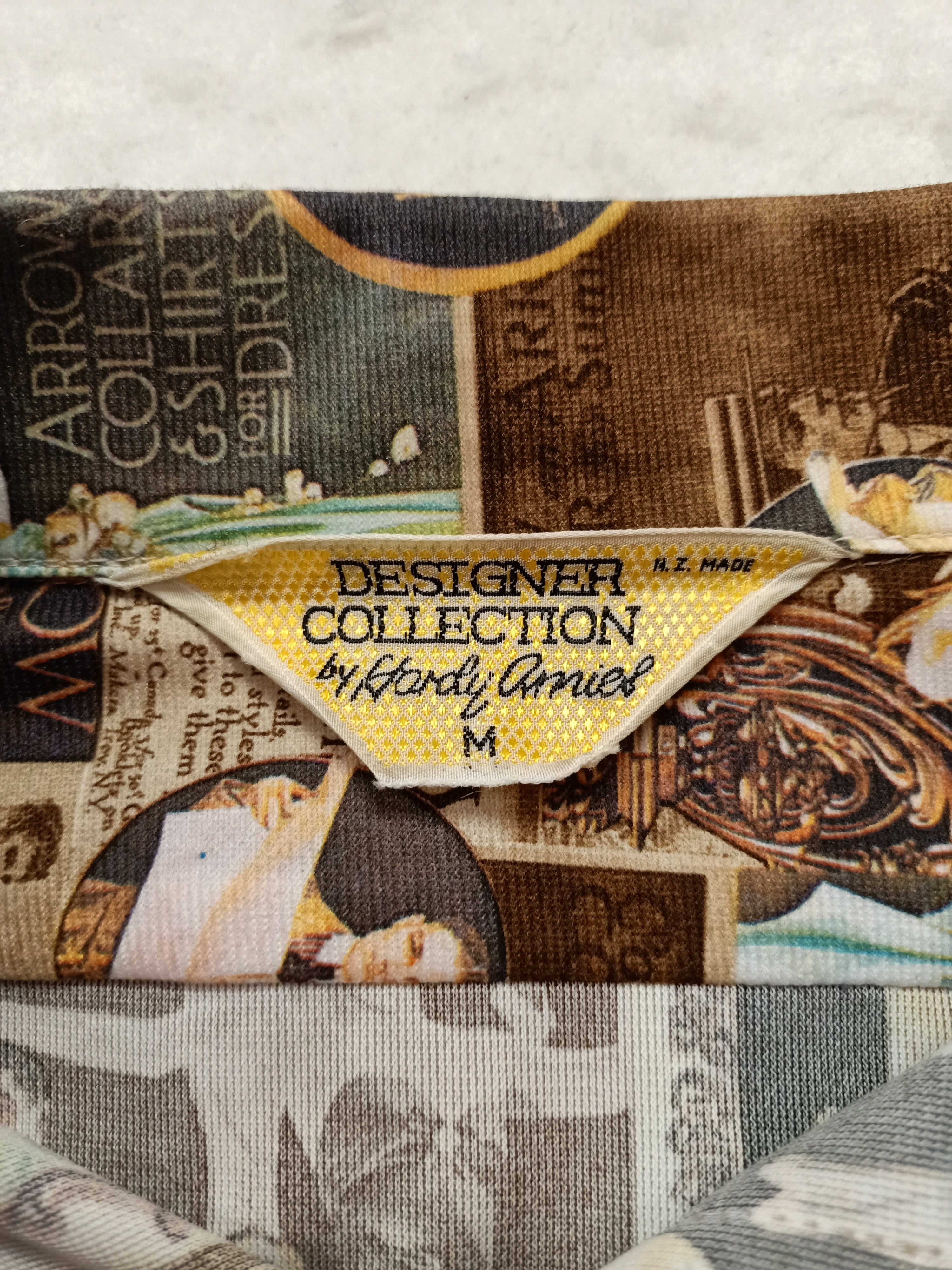 Vintage Mens Hardy Amies Collage Shirt