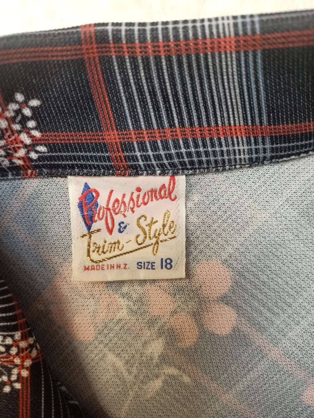 Vintage Floral Checkered Shirt