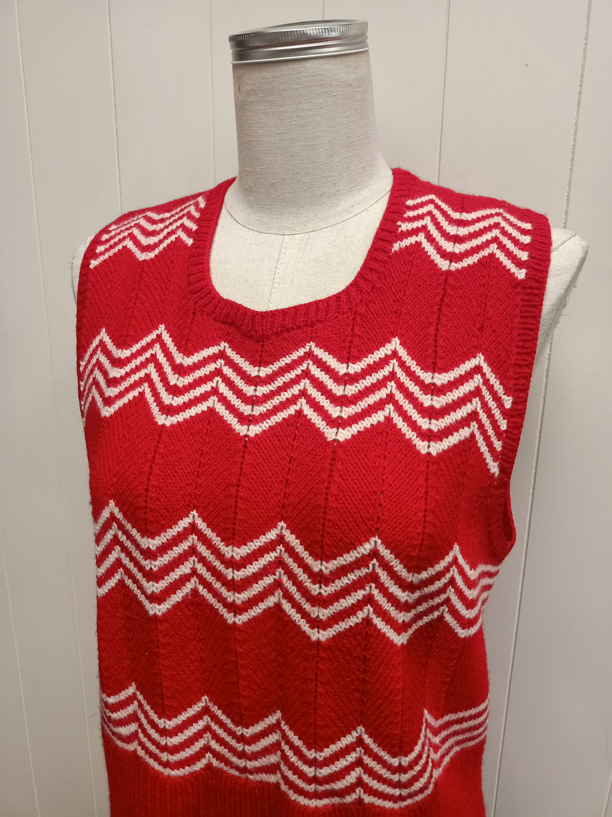 Vintage Chevron Knit Vest
