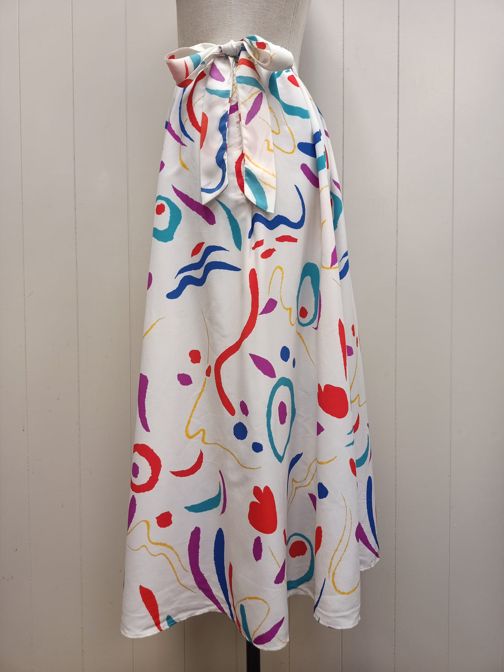 Vintage Abstract Squiggles Skirt