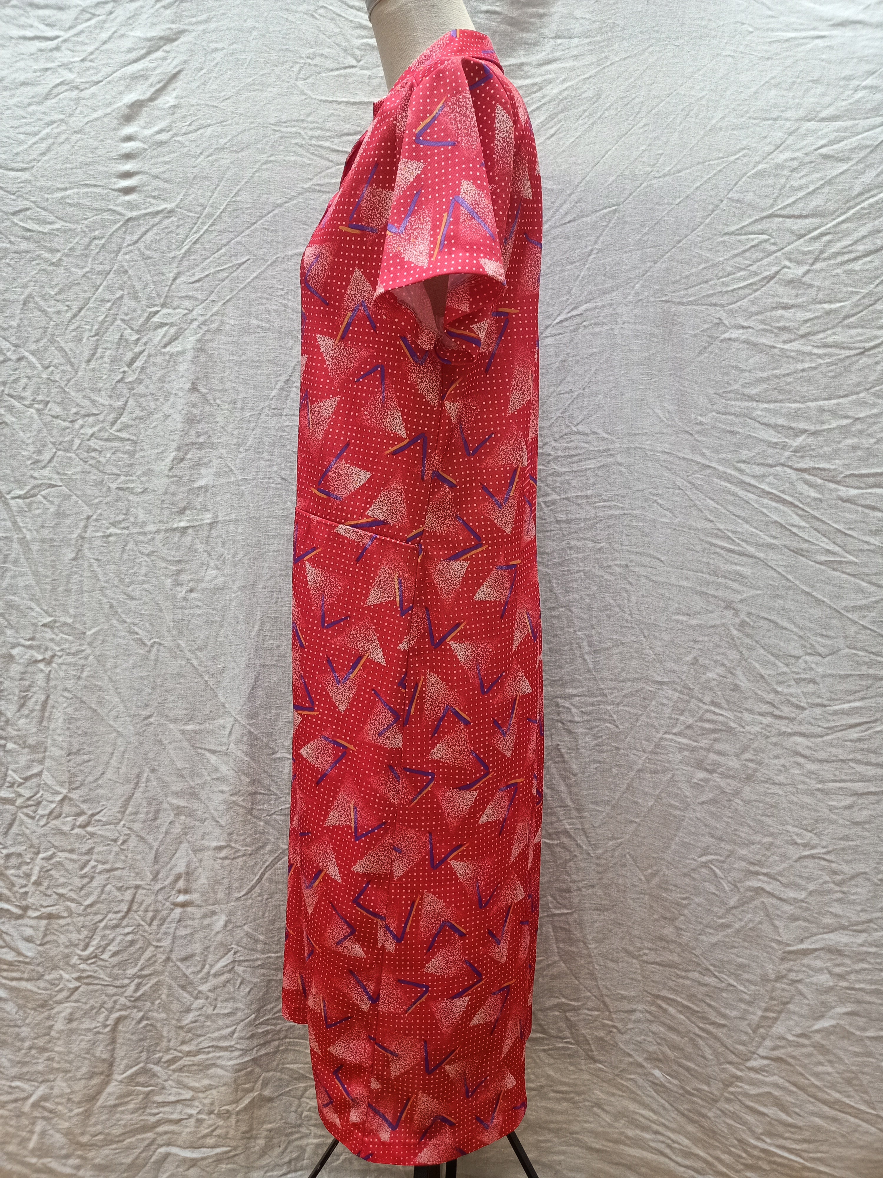 Vintage Pink Abstract Dress