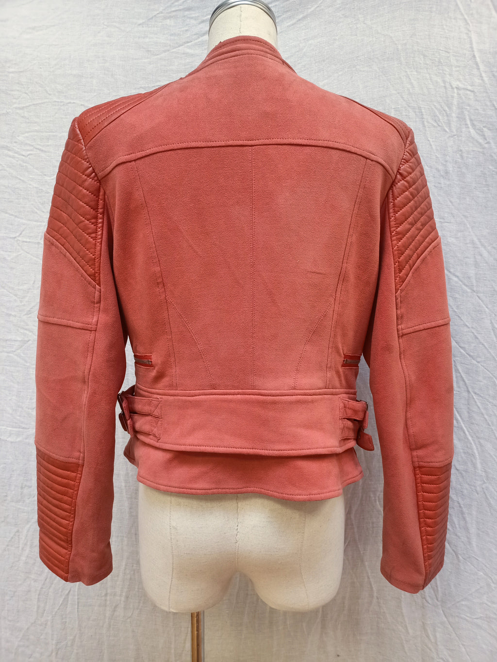 Red Faux Suede Jacket