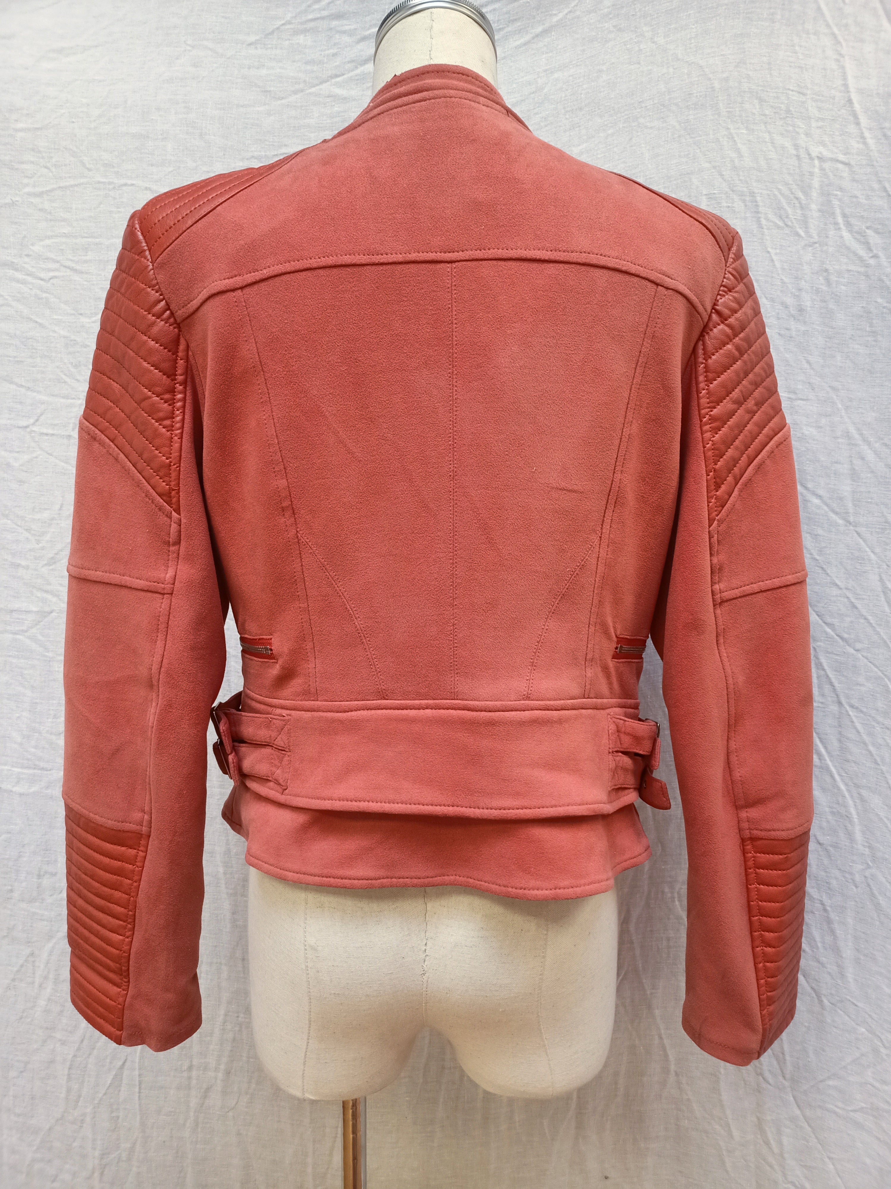 Red Faux Suede Jacket