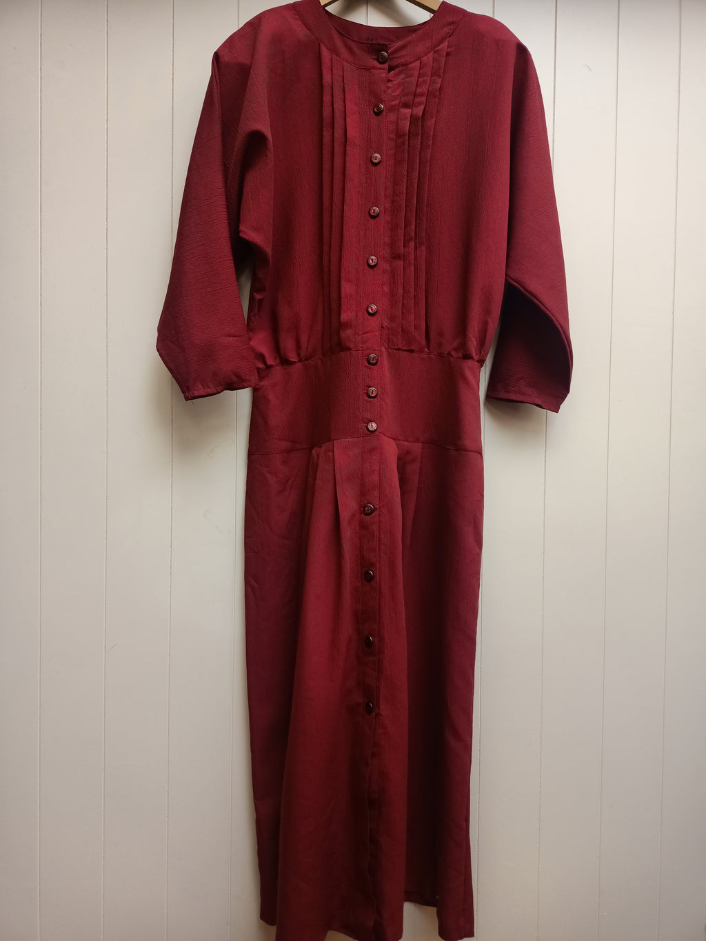 Vintage Maroon Batwing Dress