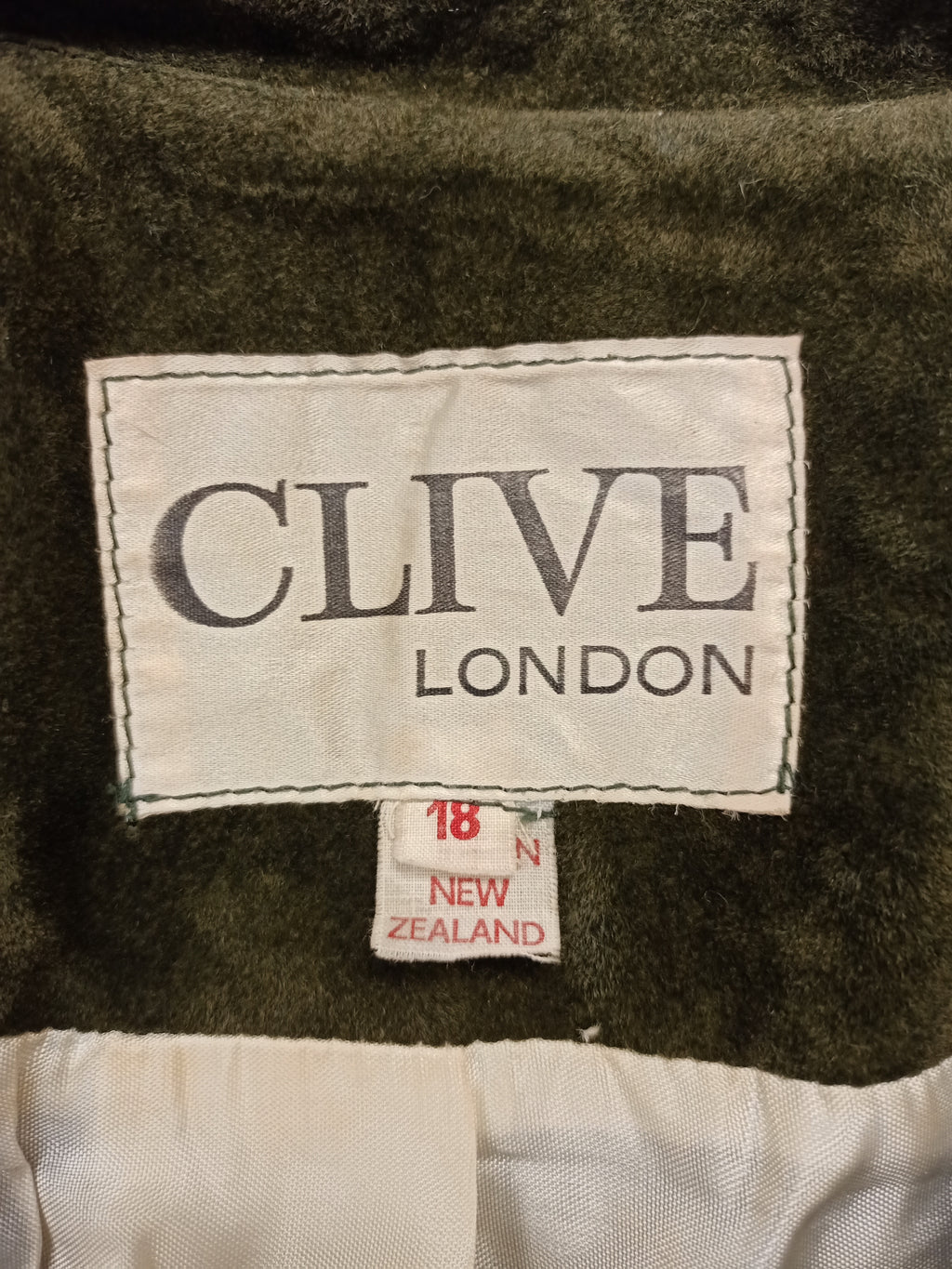 Vintage Clive Green Faux Suede Jacket