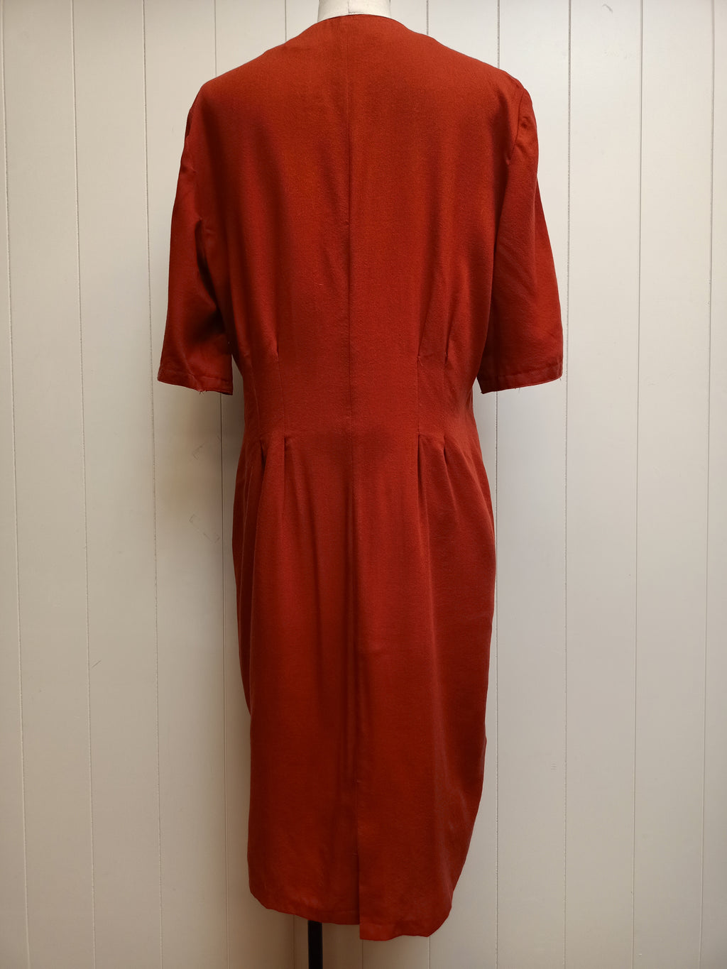 Vintage Double Breasted Rust Dress