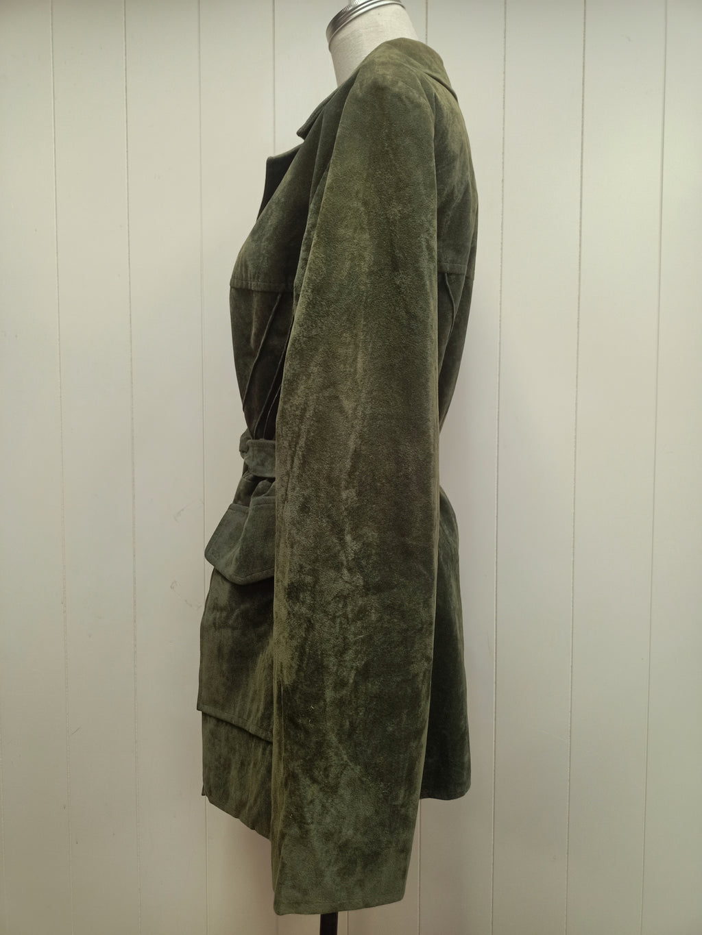 Vintage Hilton Faux Suede Green Jacket