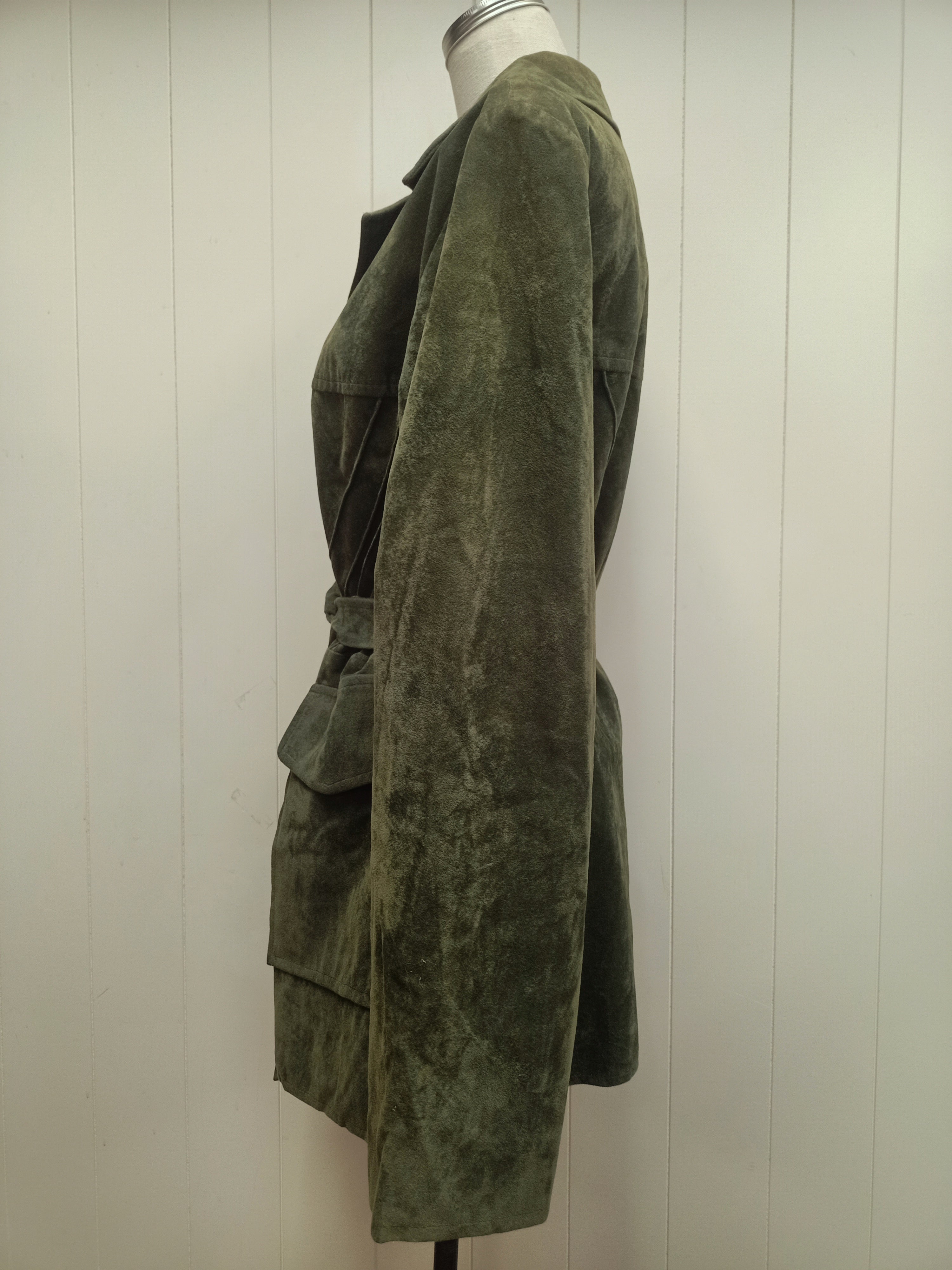 Vintage Hilton Faux Suede Green Jacket