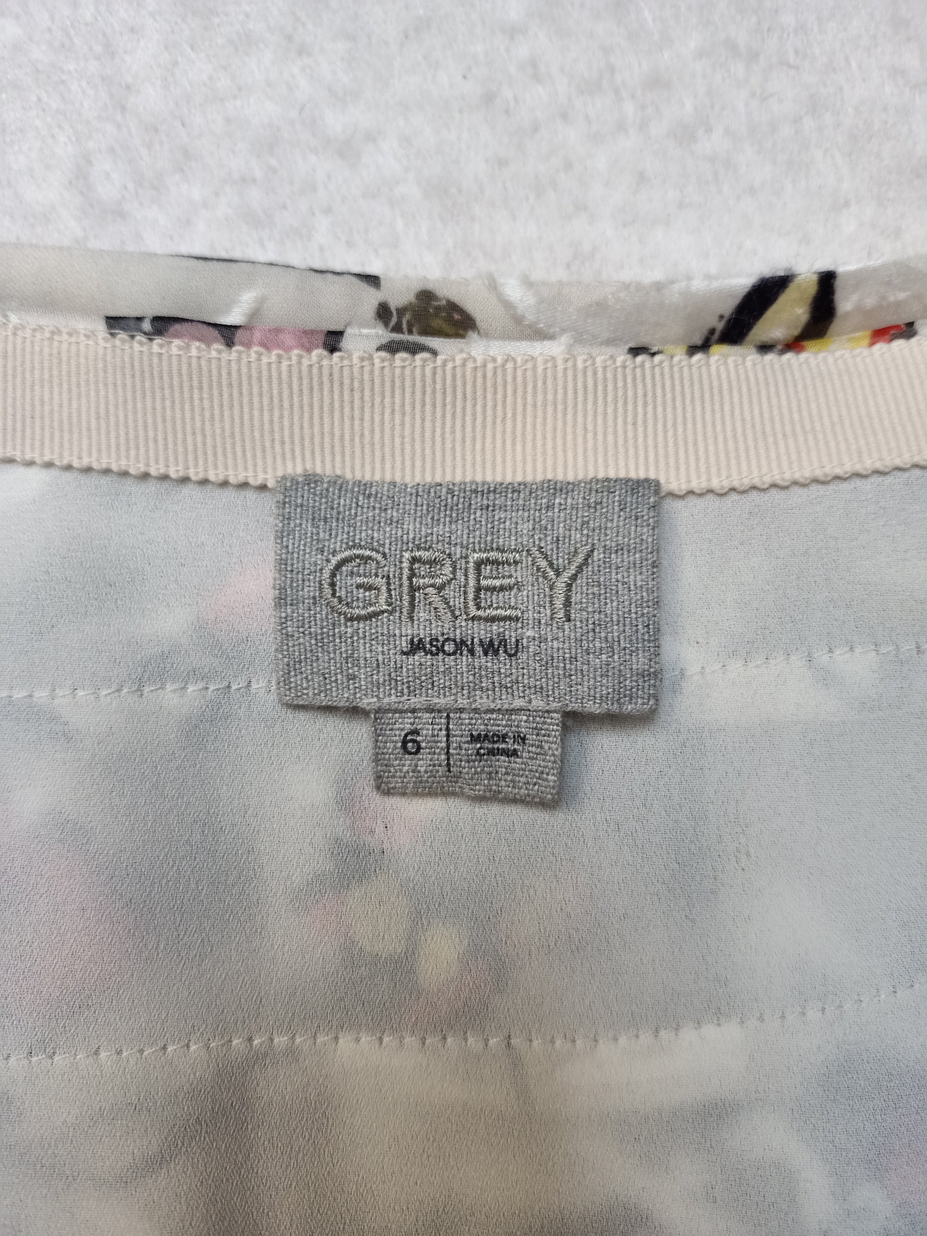 Grey Jason Wu Floral Skirt