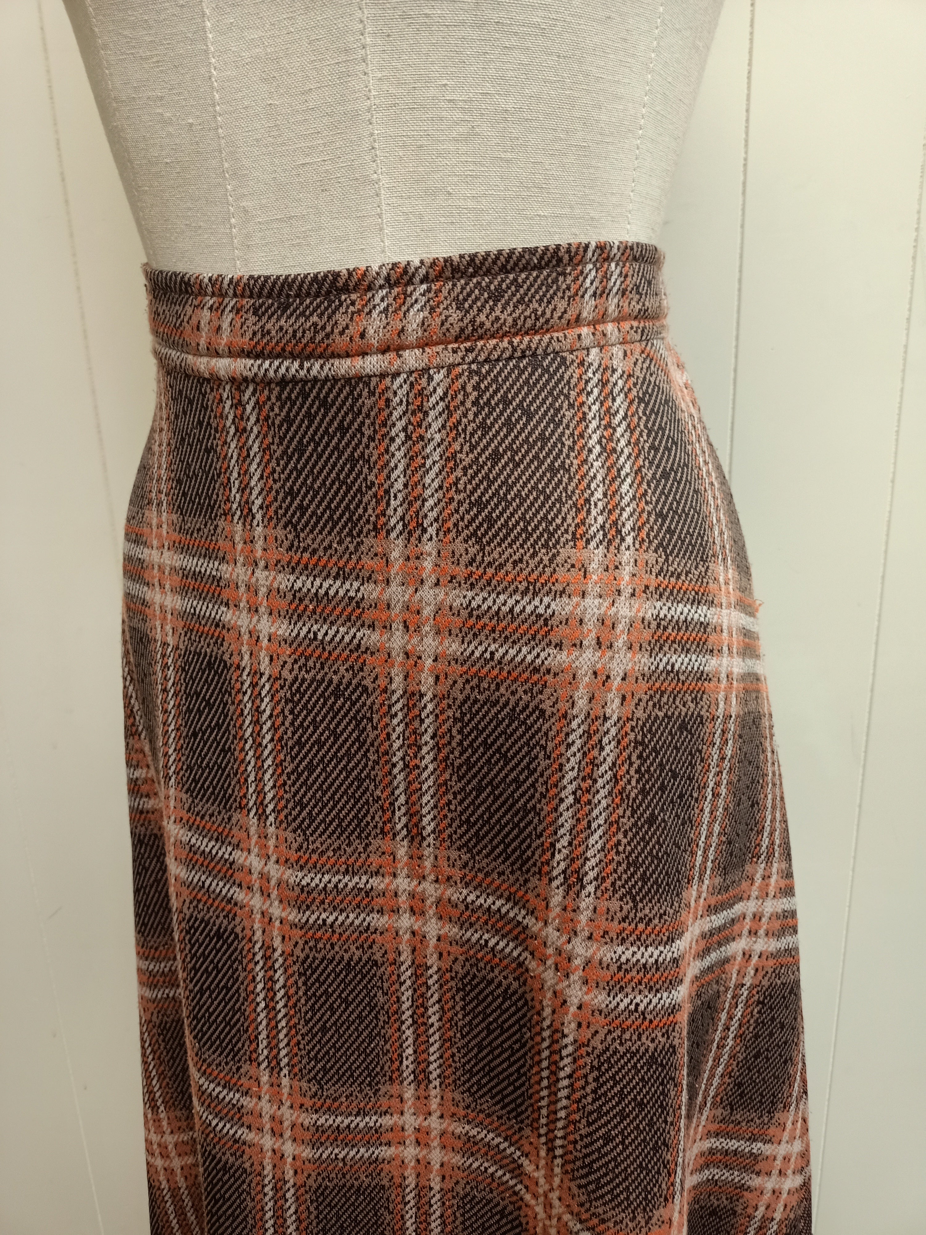 Vintage Michelle Plaid Maxi Skirt